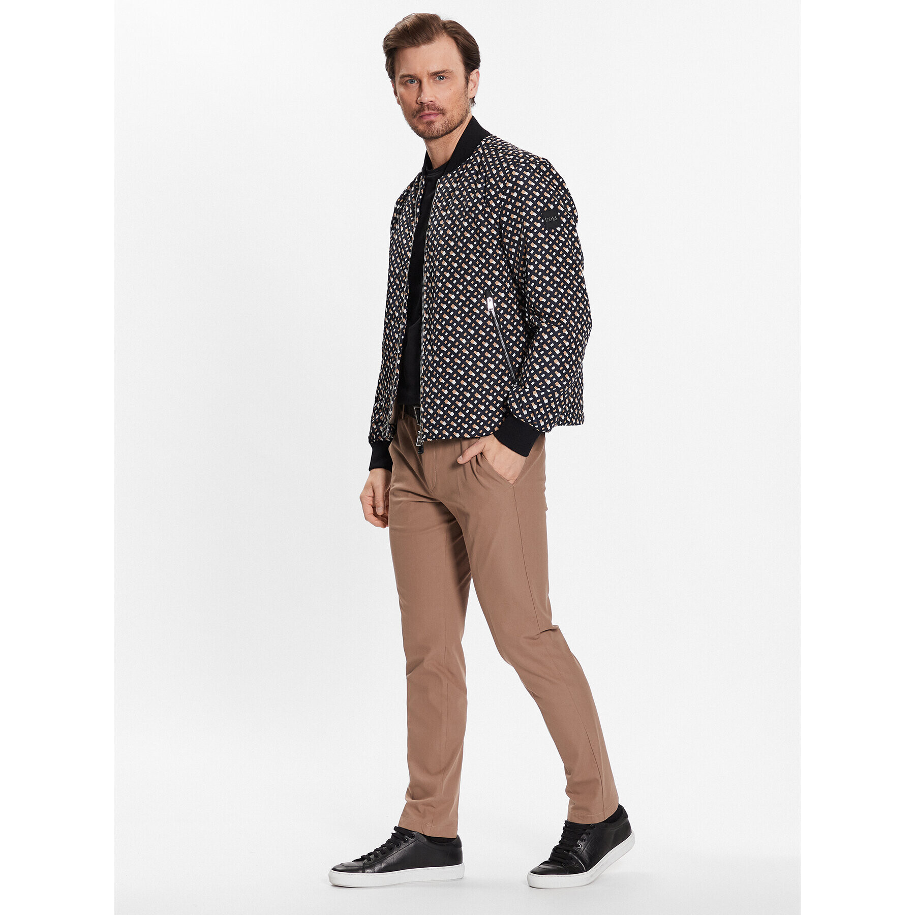 Boss Яке бомбър 50486874 Черен Regular Fit - Pepit.bg