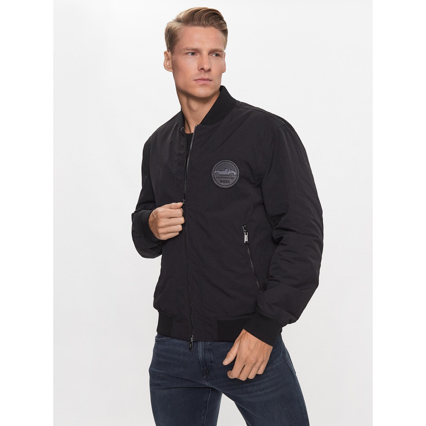 Boss Яке бомбър Coperto 50499031 Черен Regular Fit - Pepit.bg