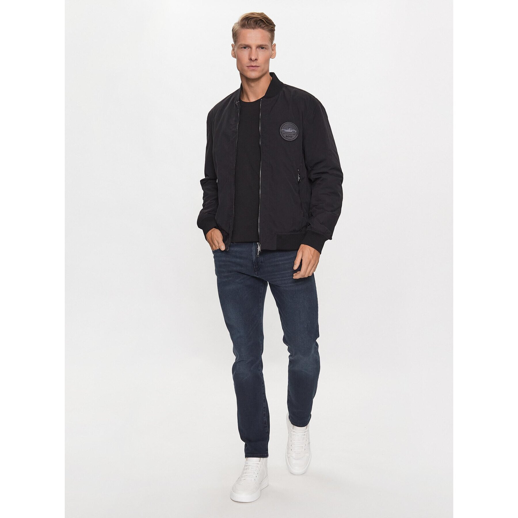 Boss Яке бомбър Coperto 50499031 Черен Regular Fit - Pepit.bg