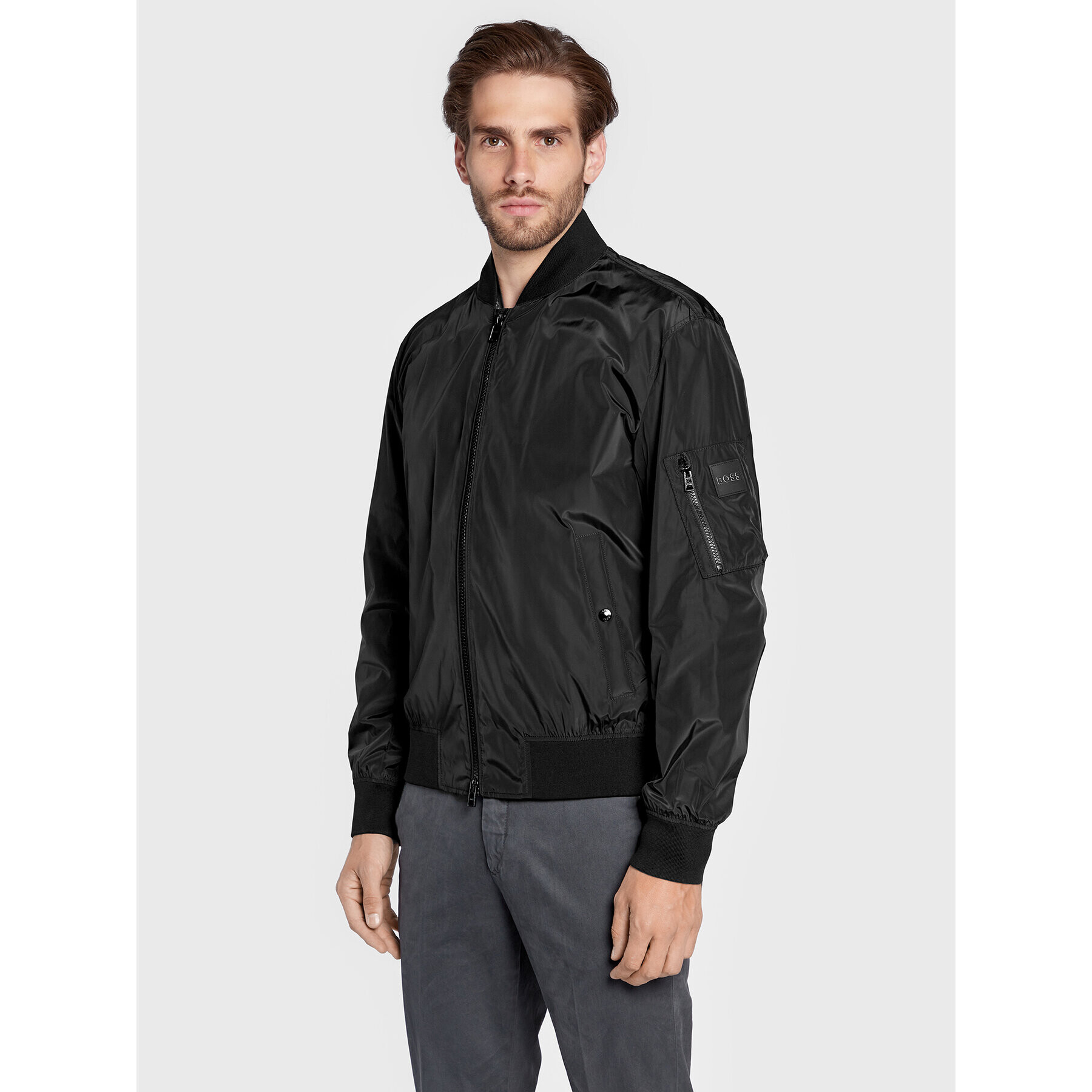 Boss Яке бомбър Costia1 50479241 Черен Regular Fit - Pepit.bg