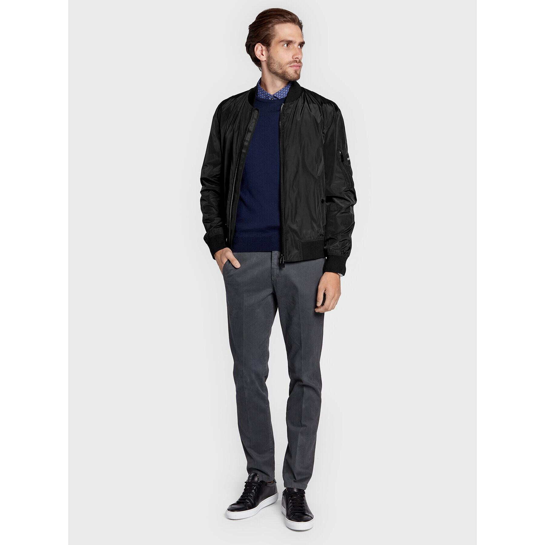 Boss Яке бомбър Costia1 50479241 Черен Regular Fit - Pepit.bg