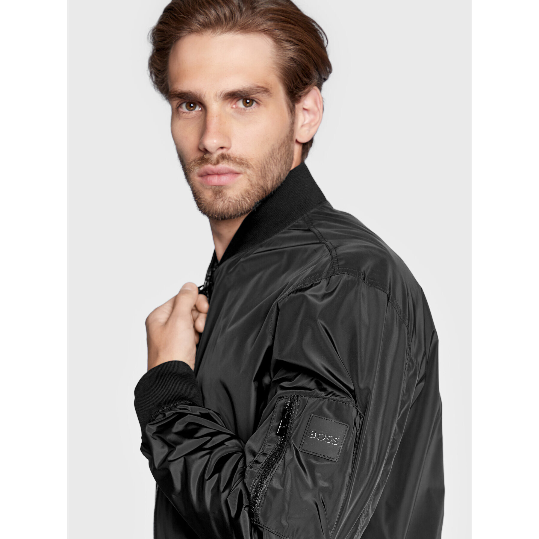 Boss Яке бомбър Costia1 50479241 Черен Regular Fit - Pepit.bg
