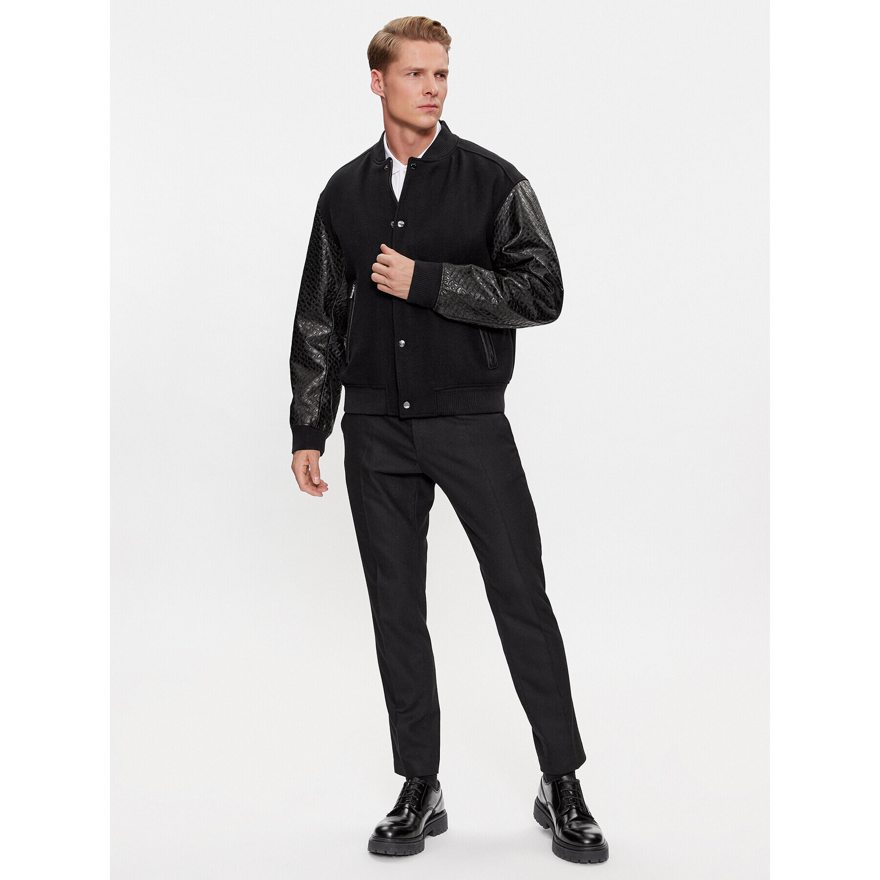 Boss Яке бомбър Motiver1 50499589 Черен Regular Fit - Pepit.bg