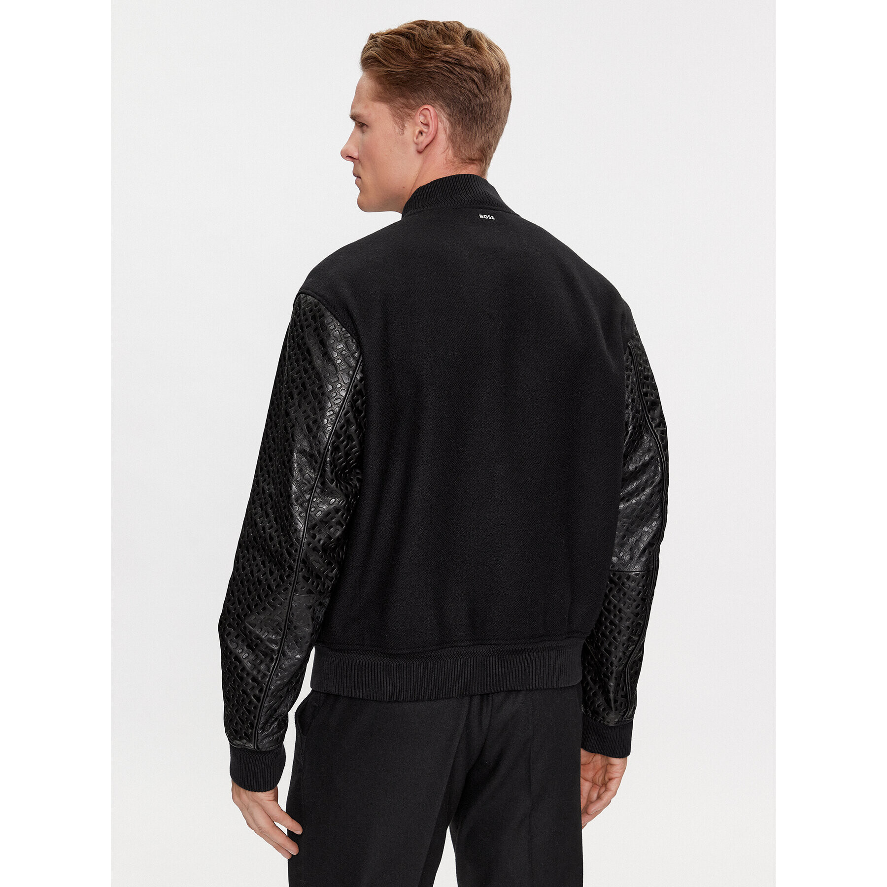 Boss Яке бомбър Motiver1 50499589 Черен Regular Fit - Pepit.bg