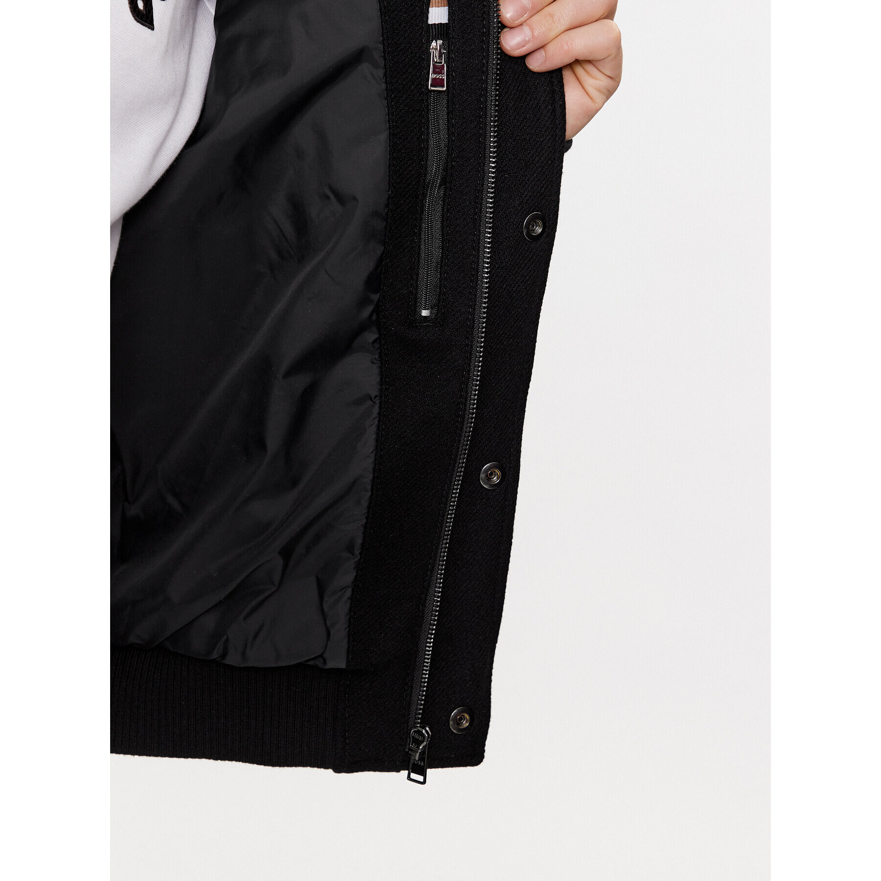 Boss Яке бомбър Motiver1 50499589 Черен Regular Fit - Pepit.bg