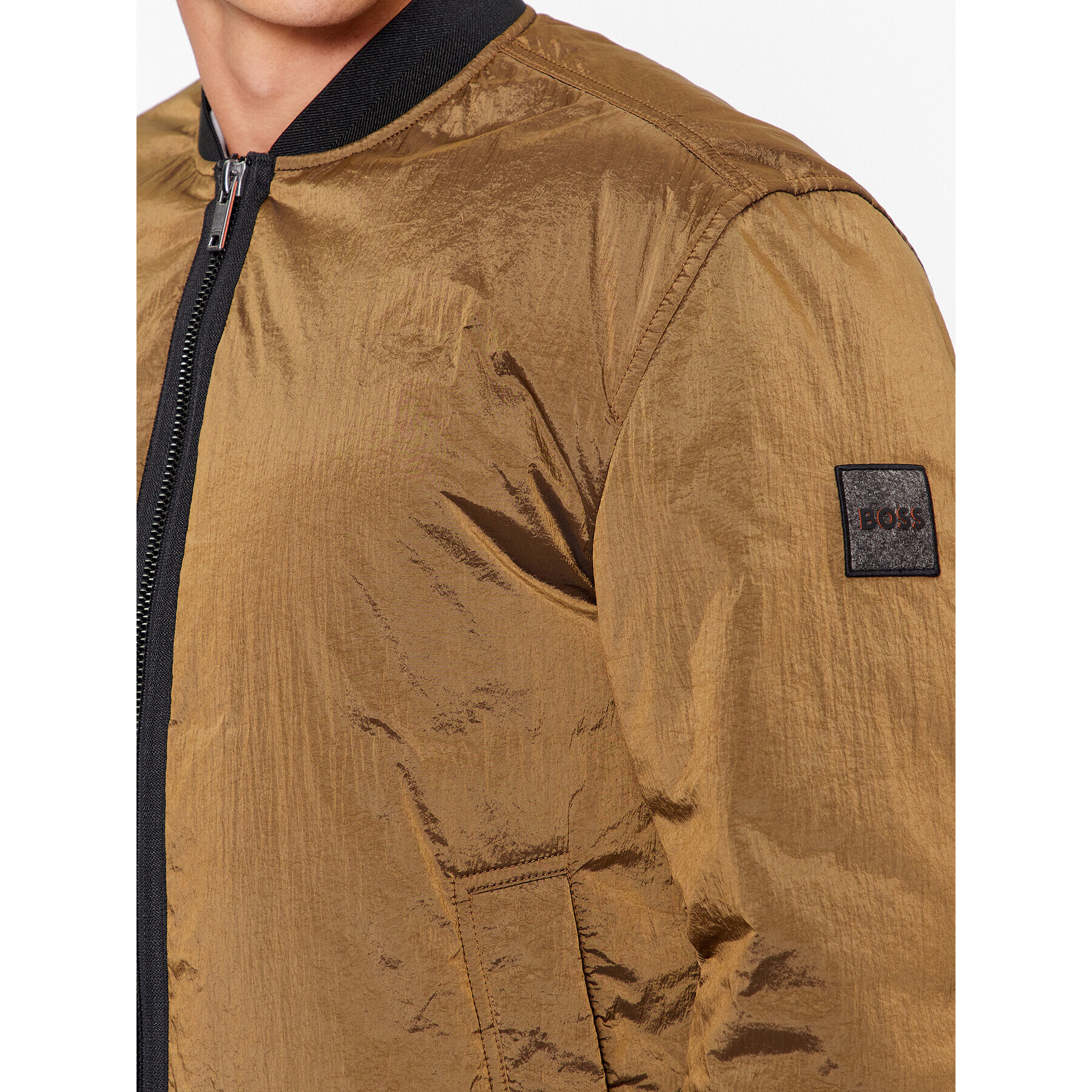 Boss Яке бомбър Overse 50496479 Кафяв Regular Fit - Pepit.bg