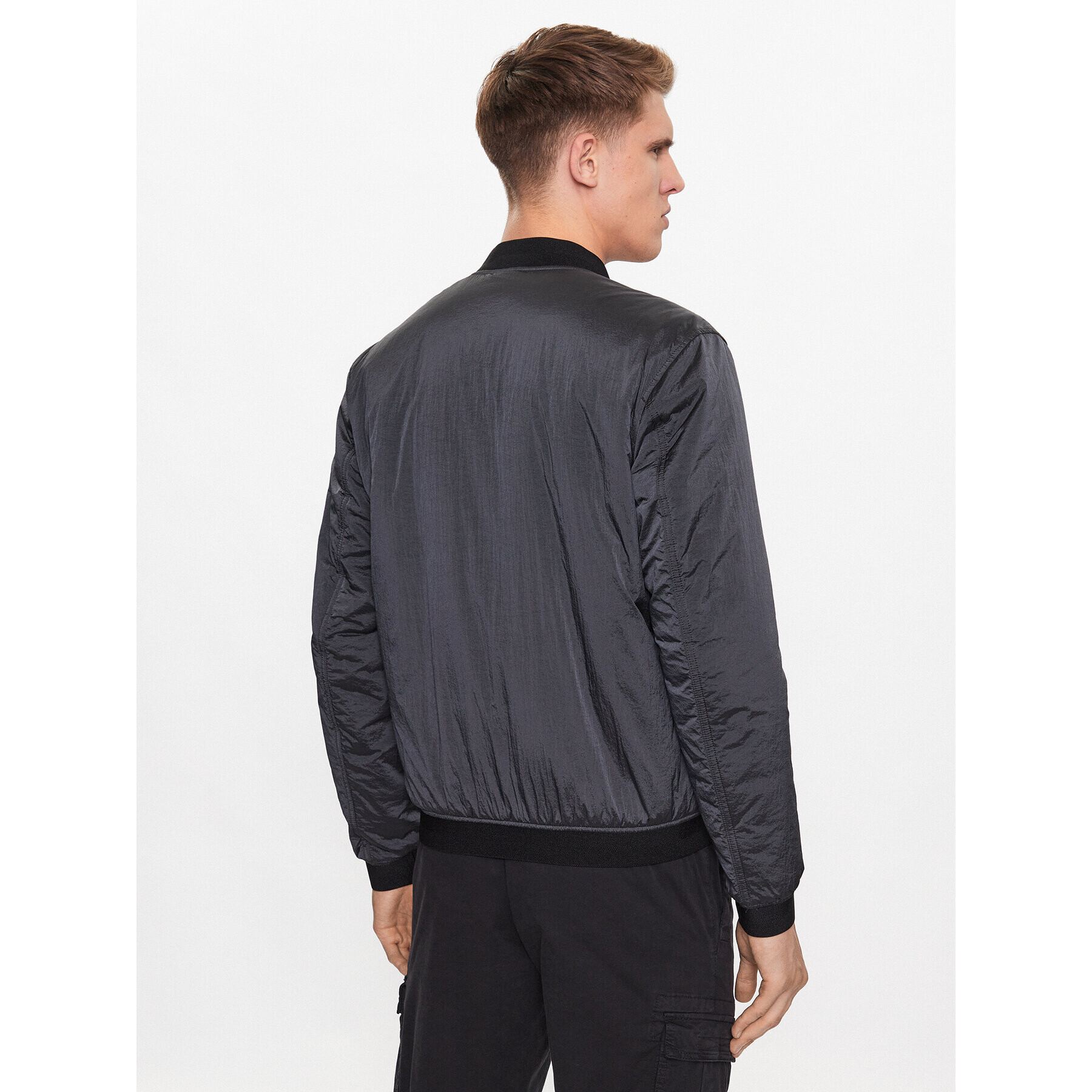 Boss Яке бомбър Overse 50496479 Сив Regular Fit - Pepit.bg