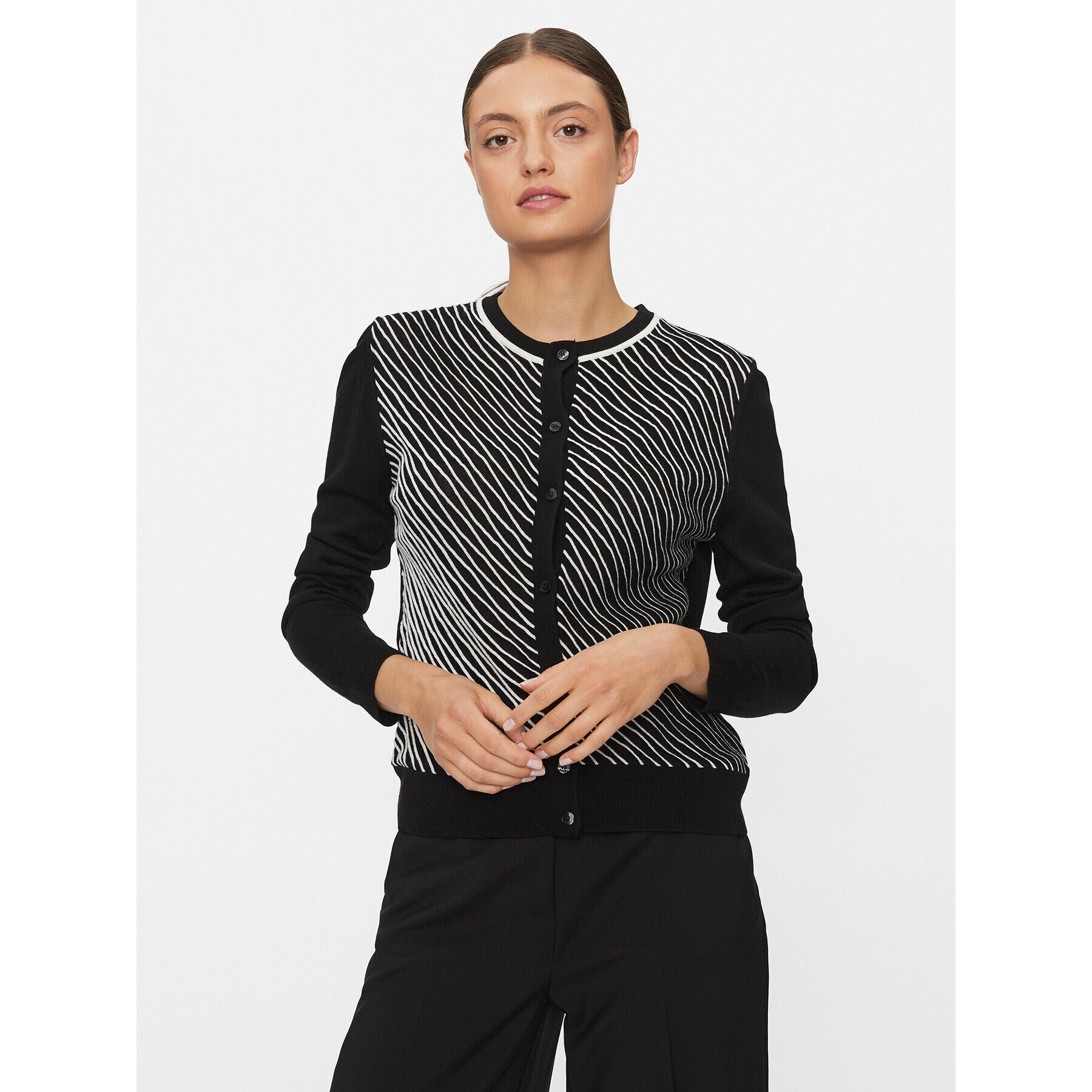 Boss Кардиган 50496450 Черен Regular Fit - Pepit.bg
