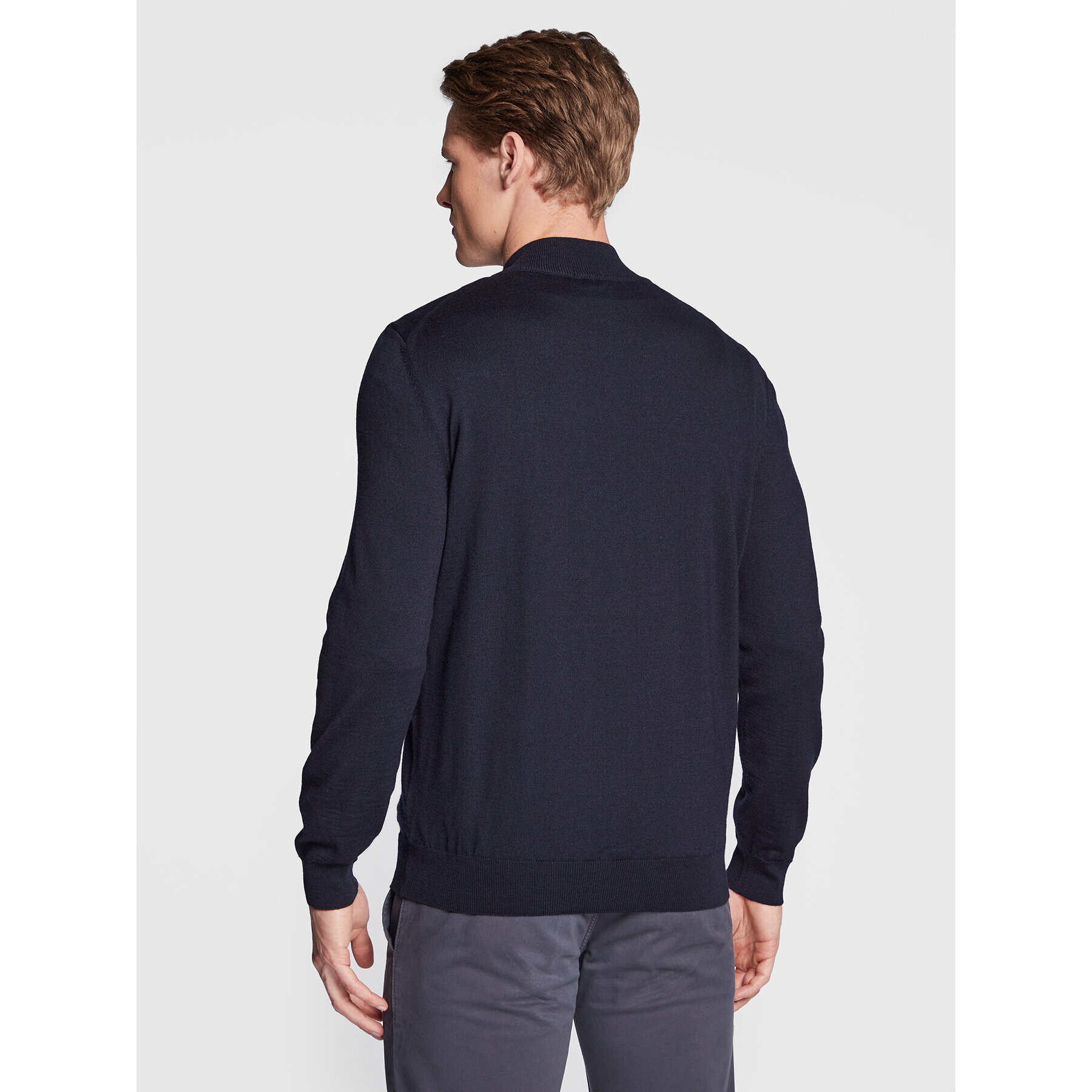 Boss Кардиган Balonso_L 50476347 Тъмносин Regular Fit - Pepit.bg