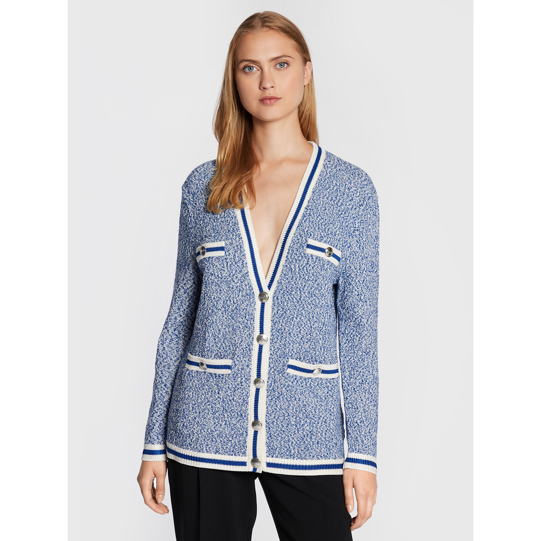 Boss Кардиган C_Folonia 50474056 Син Relaxed Fit - Pepit.bg