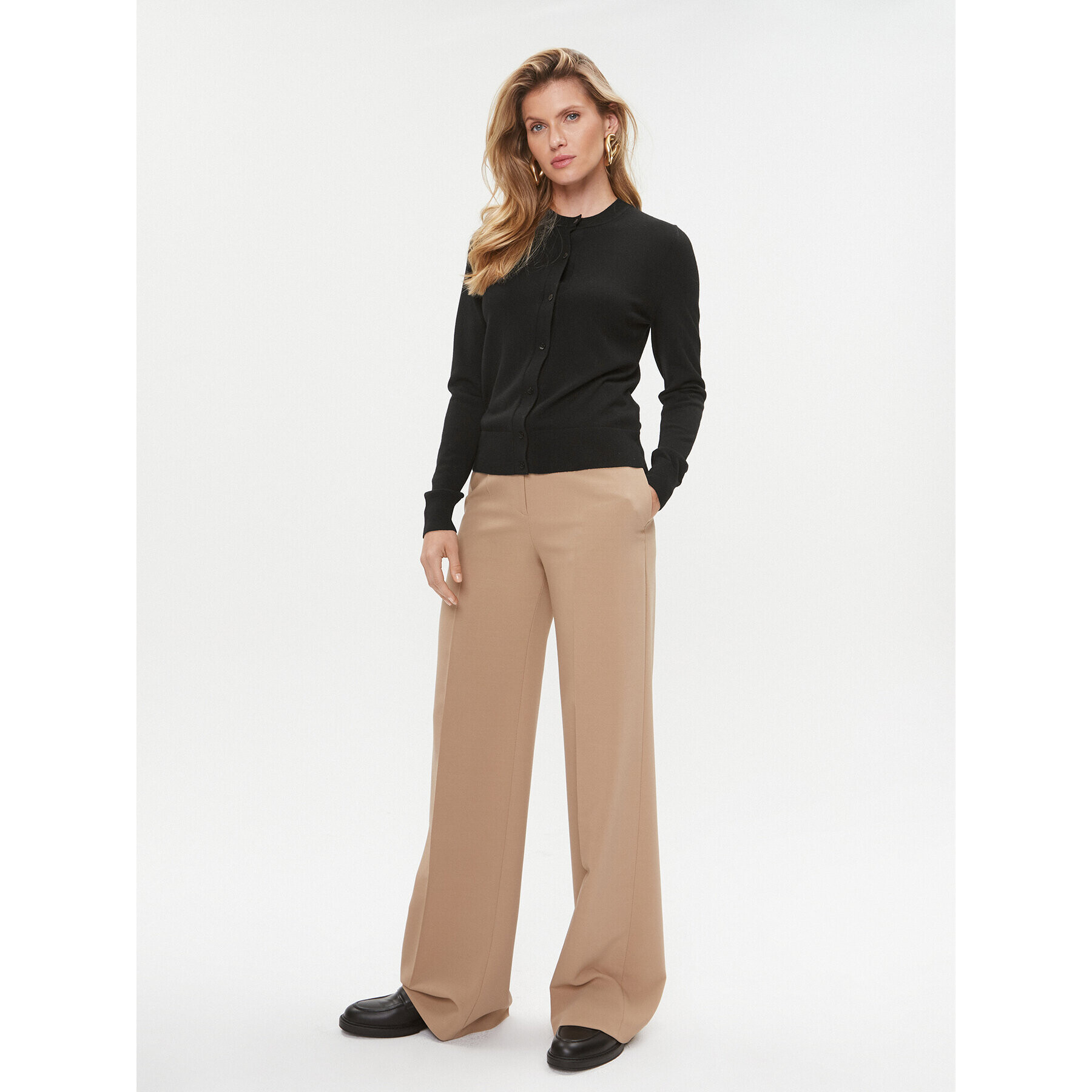 Boss Кардиган Fadenasi 50492552 Черен Regular Fit - Pepit.bg