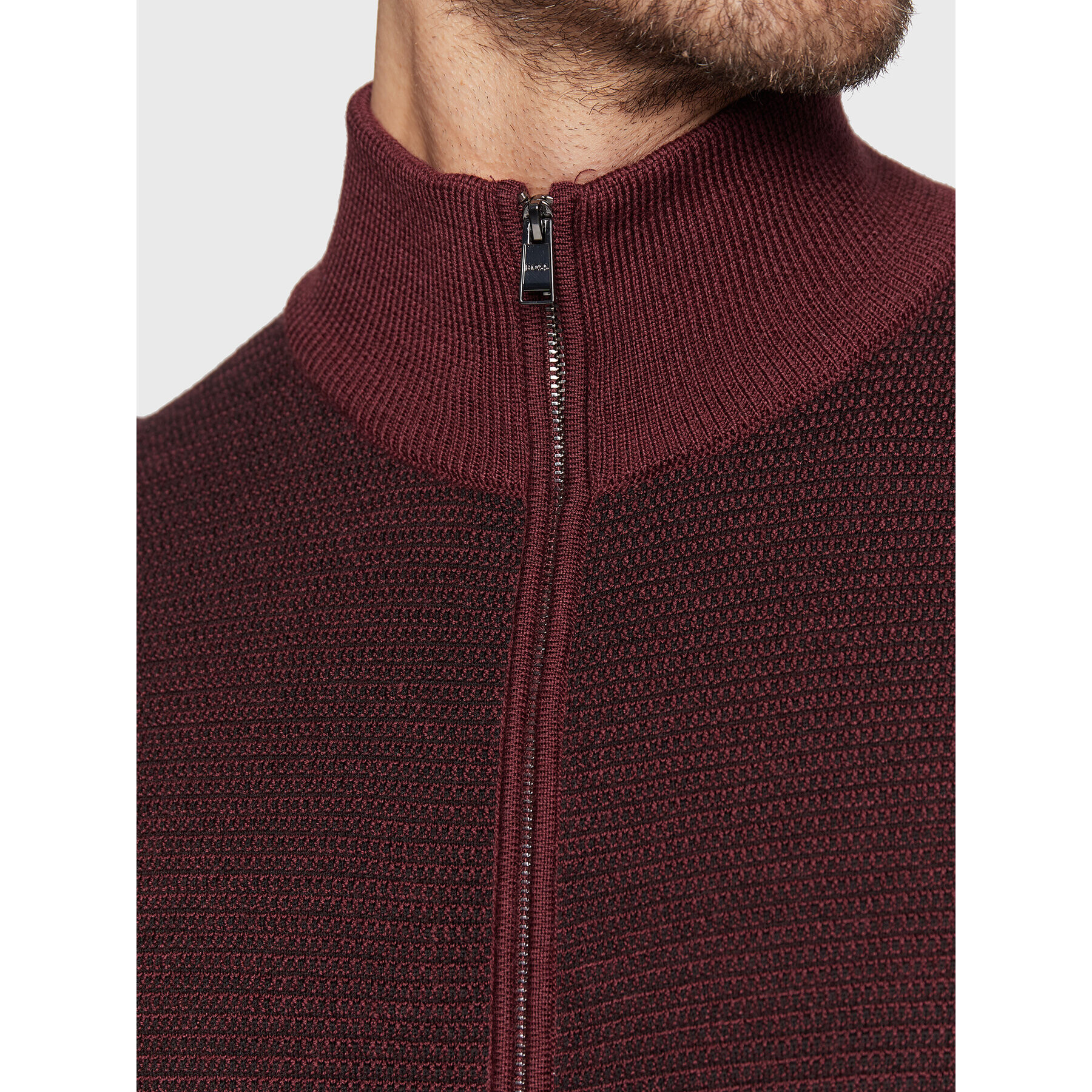 Boss Кардиган Ladriano 50477364 Бордо Regular Fit - Pepit.bg