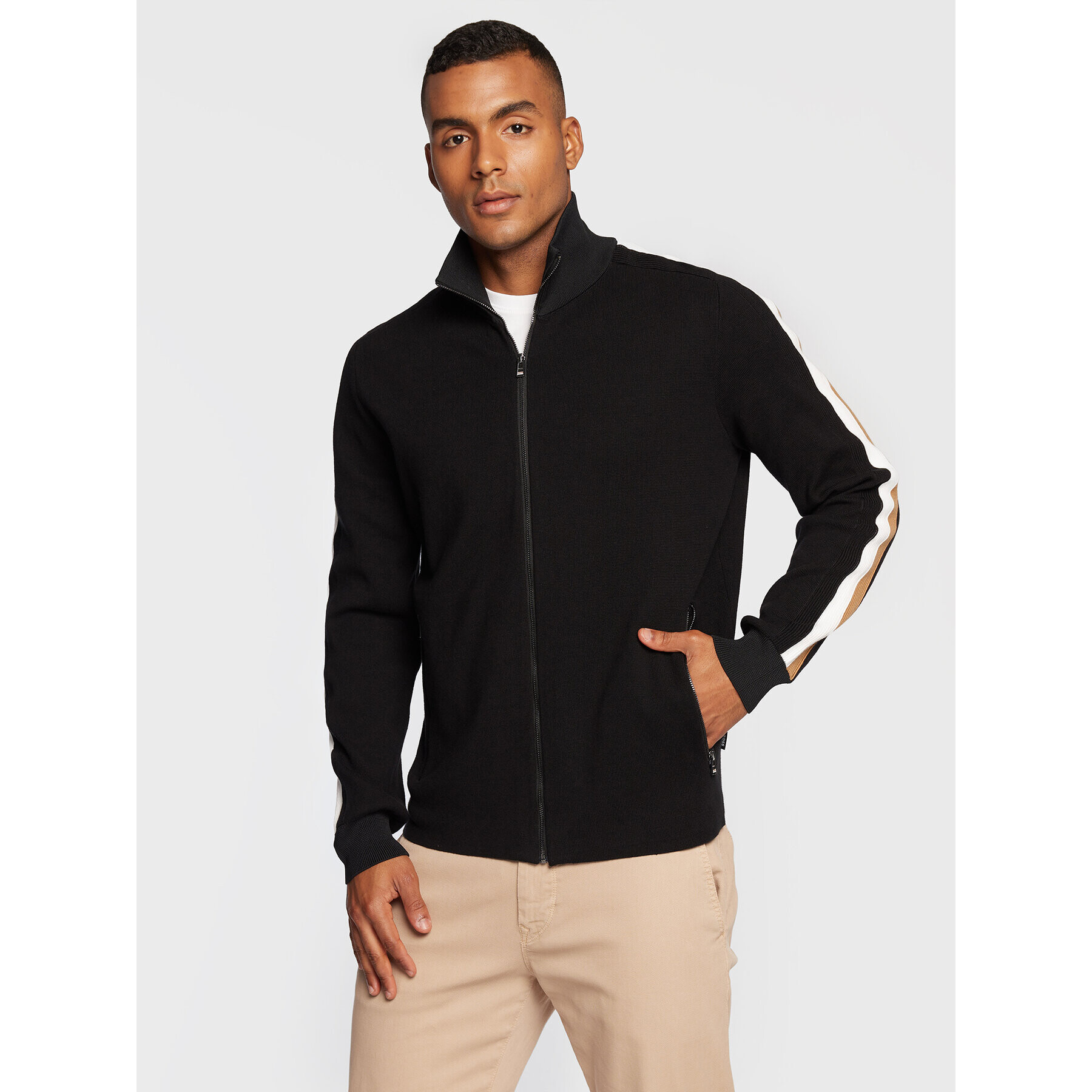 Boss Кардиган Lessandro 50478535 Черен Regular Fit - Pepit.bg