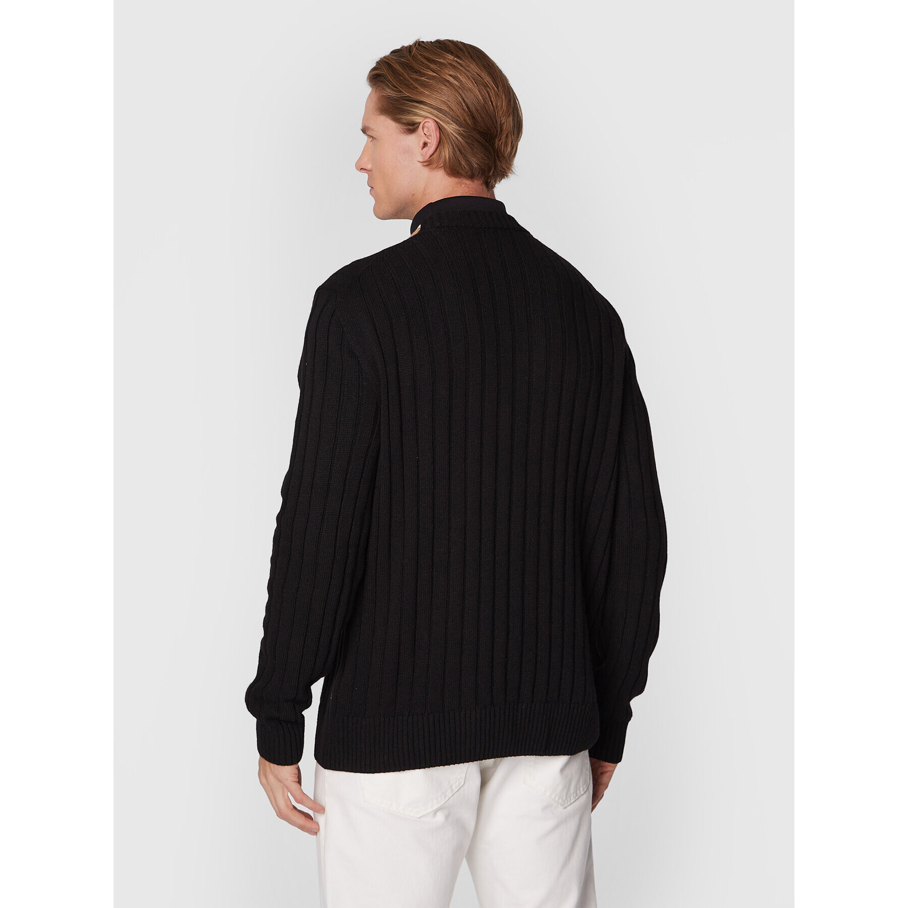 Boss Кардиган Losilvio 50477348 Черен Relaxed Fit - Pepit.bg