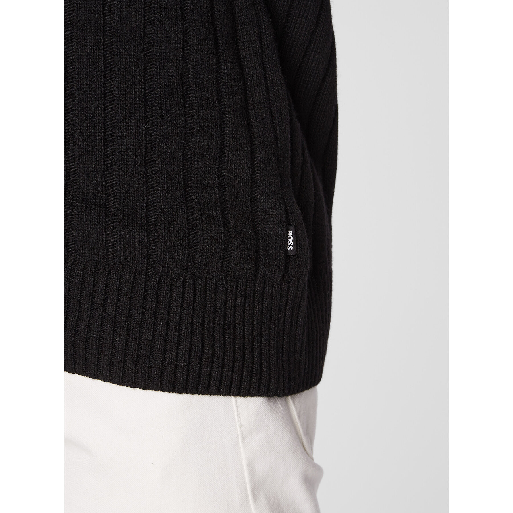 Boss Кардиган Losilvio 50477348 Черен Relaxed Fit - Pepit.bg