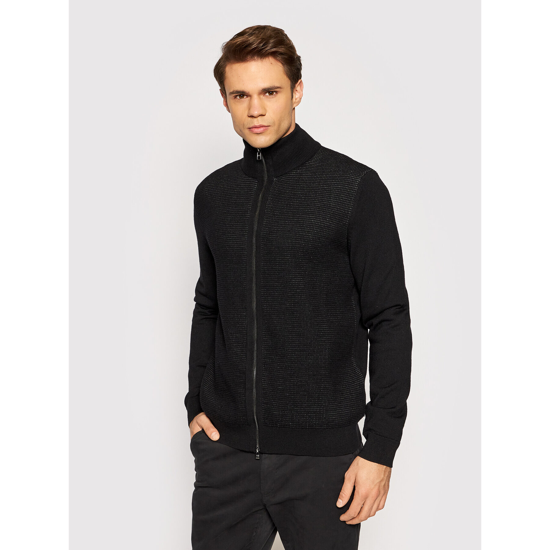 Boss Кардиган Madori 50435350 Черен Regular Fit - Pepit.bg