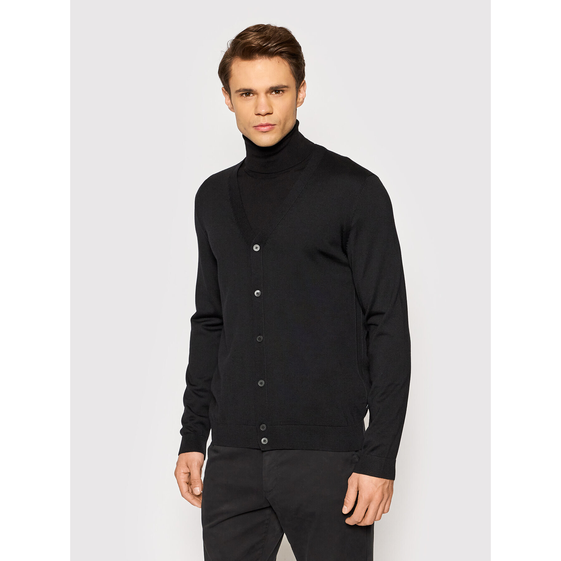 Boss Кардиган Mardon-E 50392802 Черен Slim Fit - Pepit.bg