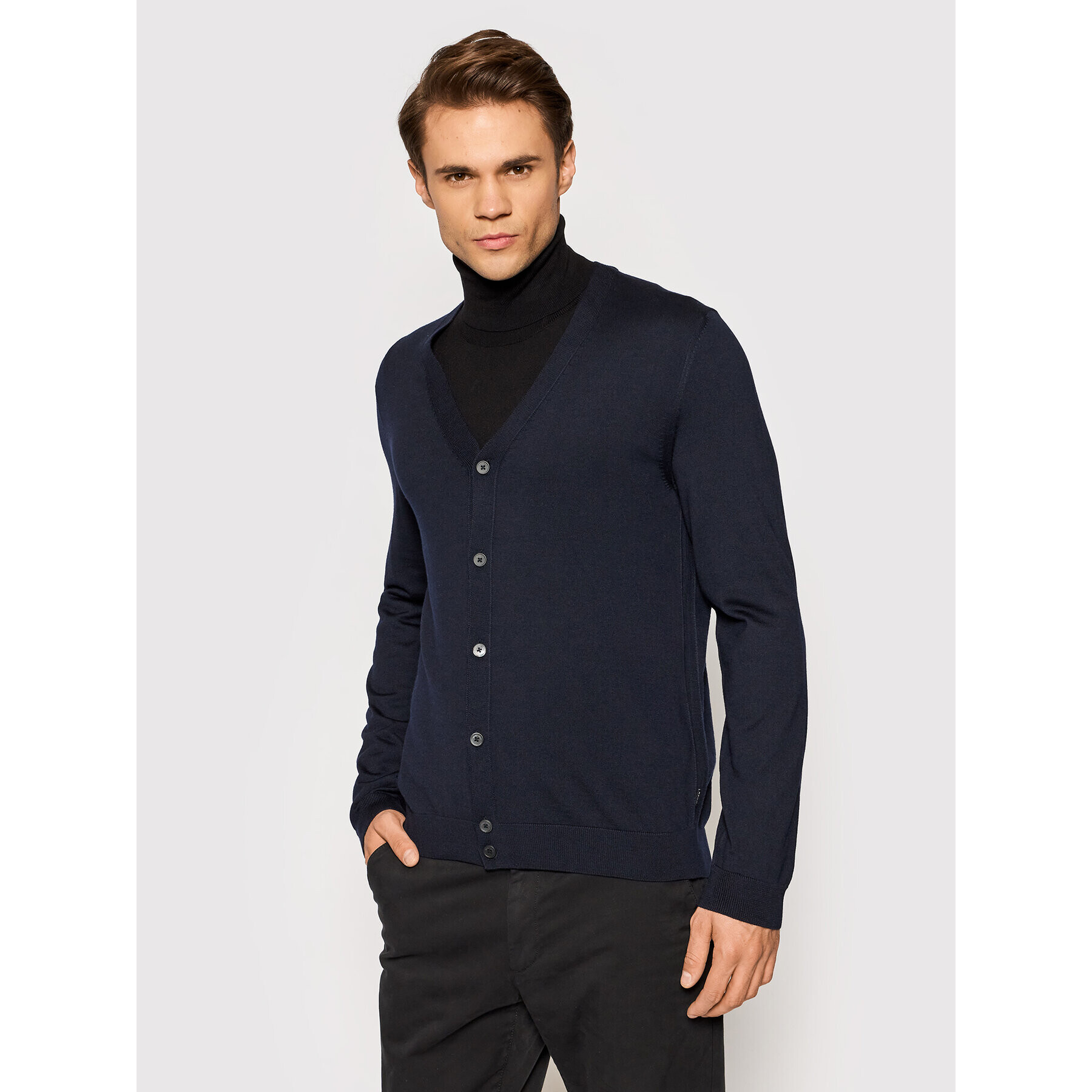Boss Кардиган Mardon-E 50392802 Тъмносин Slim Fit - Pepit.bg