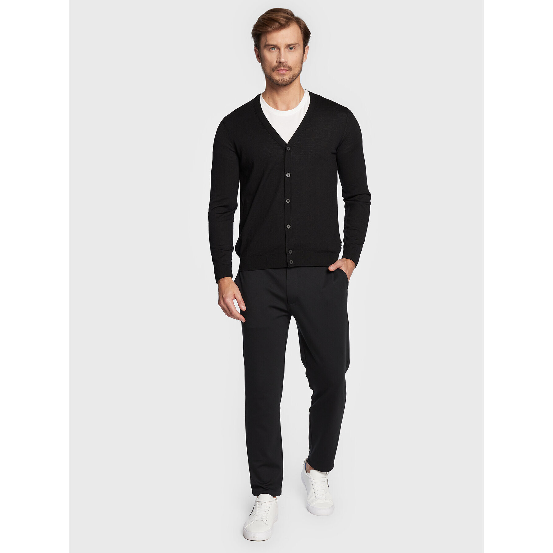 Boss Кардиган Mardon-L 50476356 Черен Slim Fit - Pepit.bg