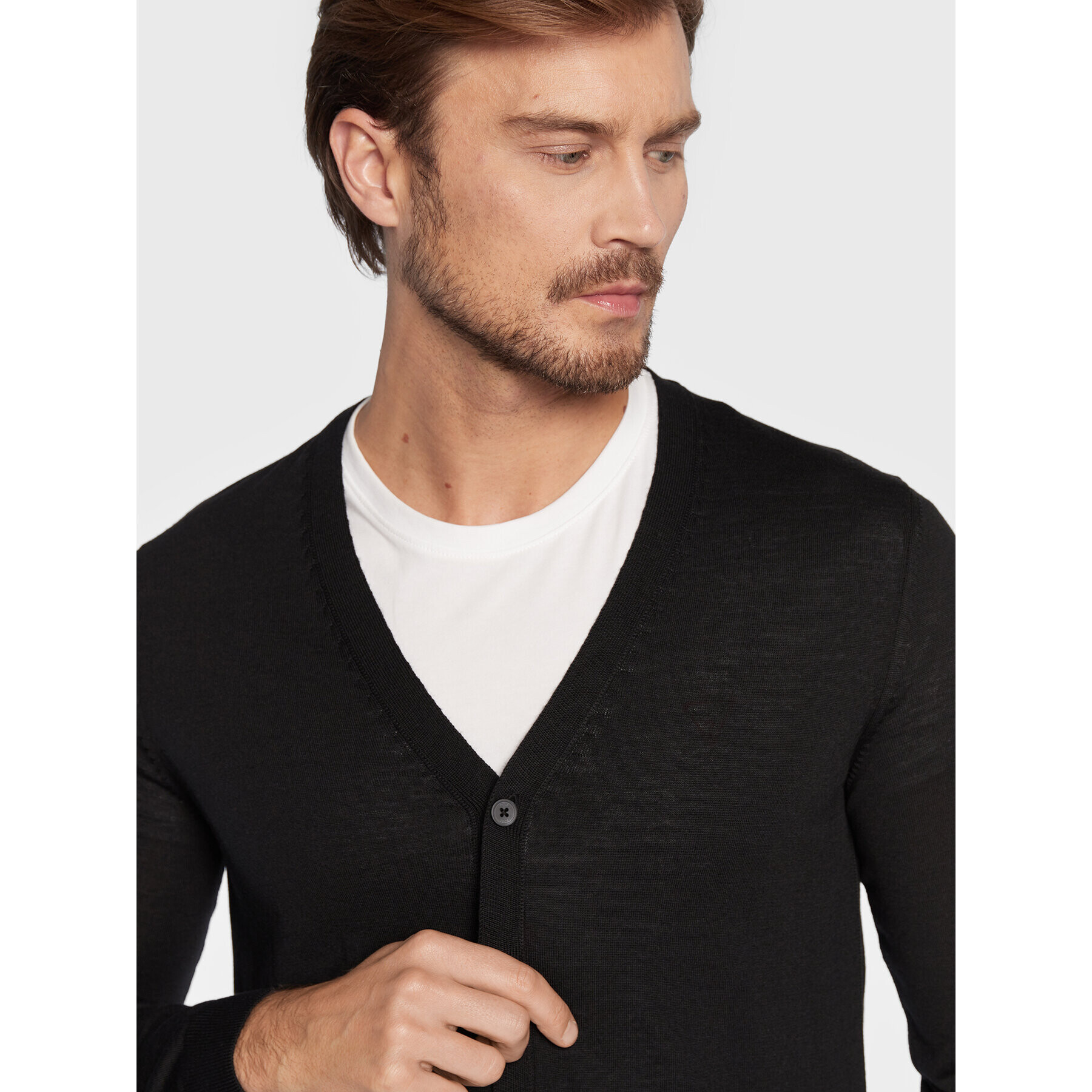 Boss Кардиган Mardon-L 50476356 Черен Slim Fit - Pepit.bg