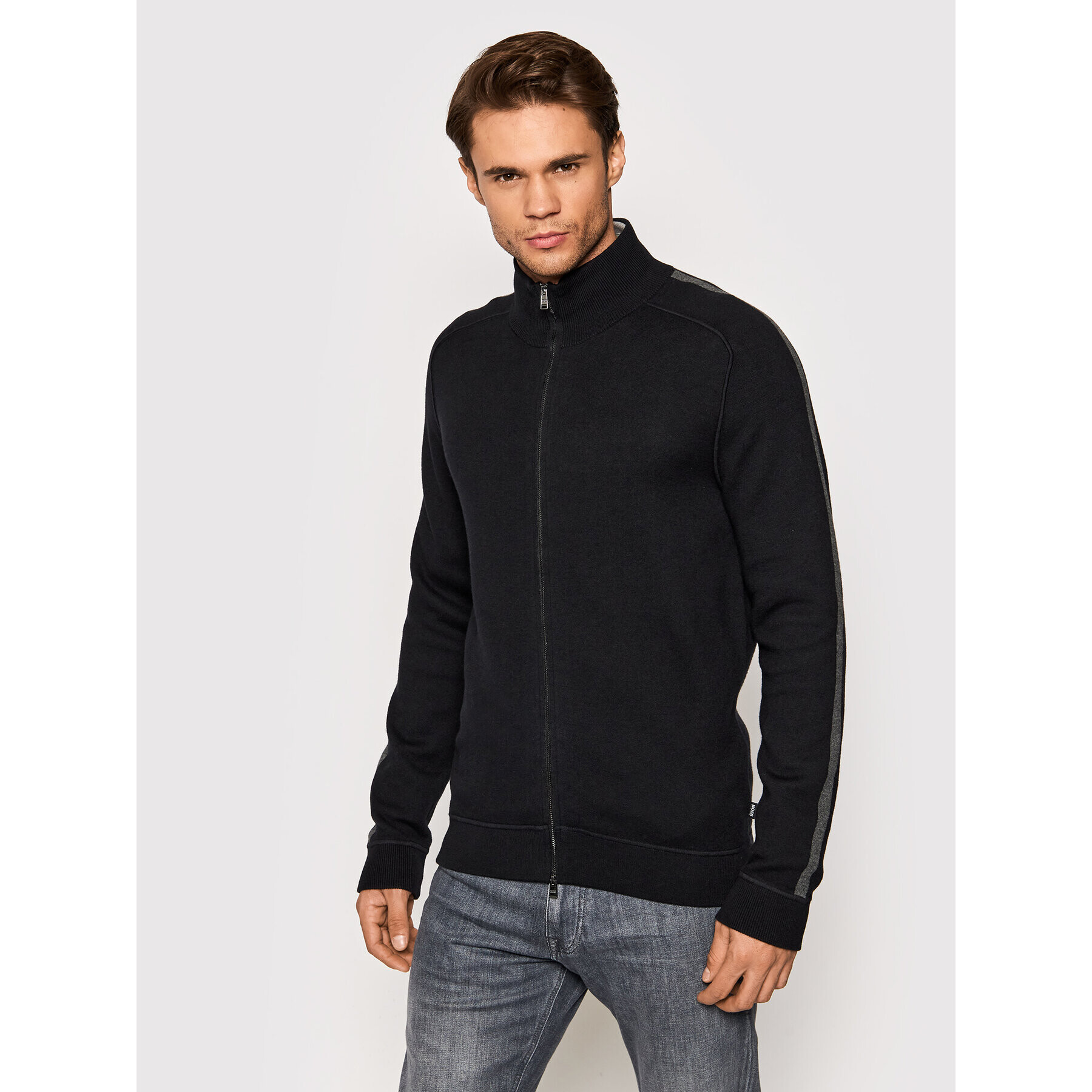 Boss Кардиган Nates 50457685 Черен Regular Fit - Pepit.bg
