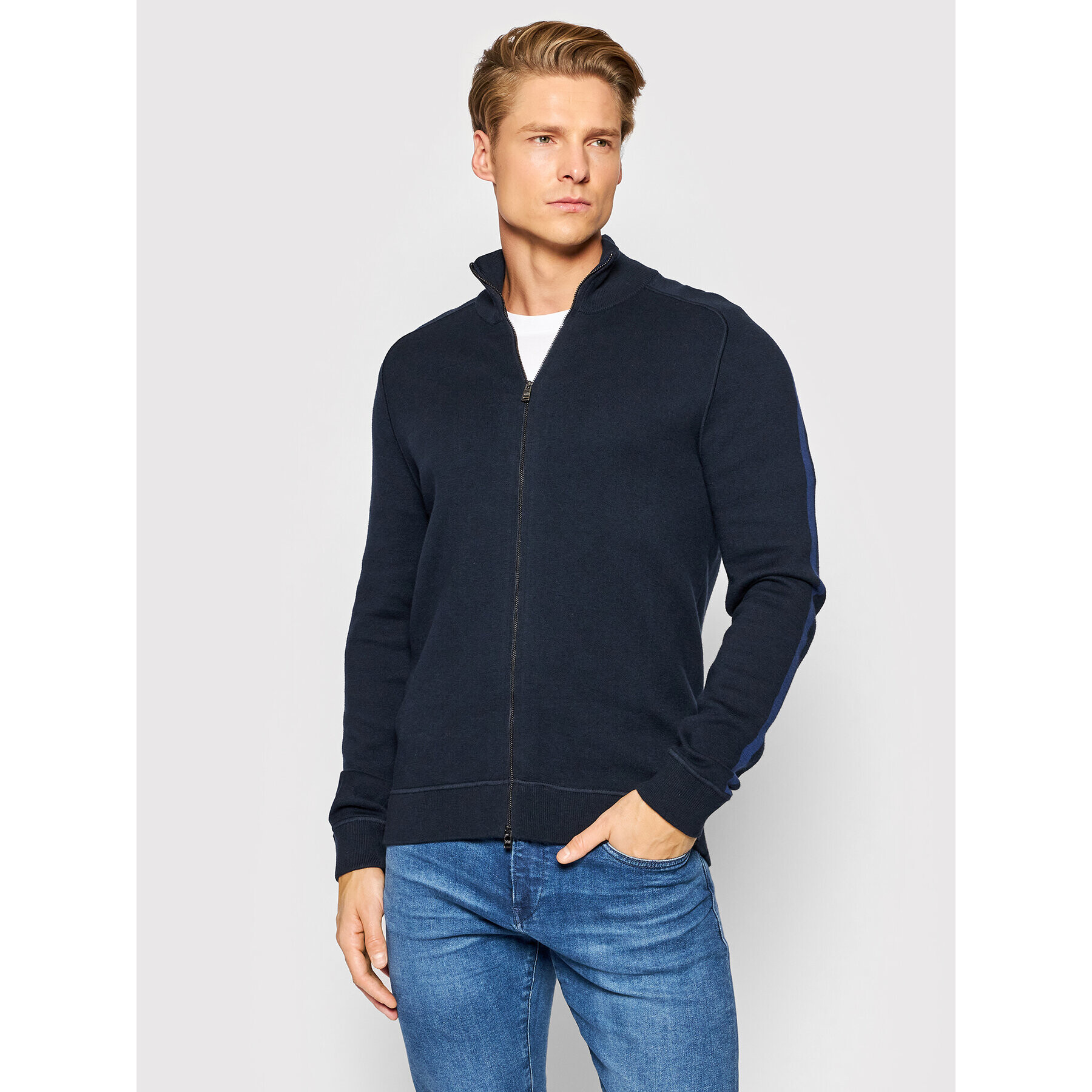 Boss Кардиган Nates 50457685 Тъмносин Regular Fit - Pepit.bg