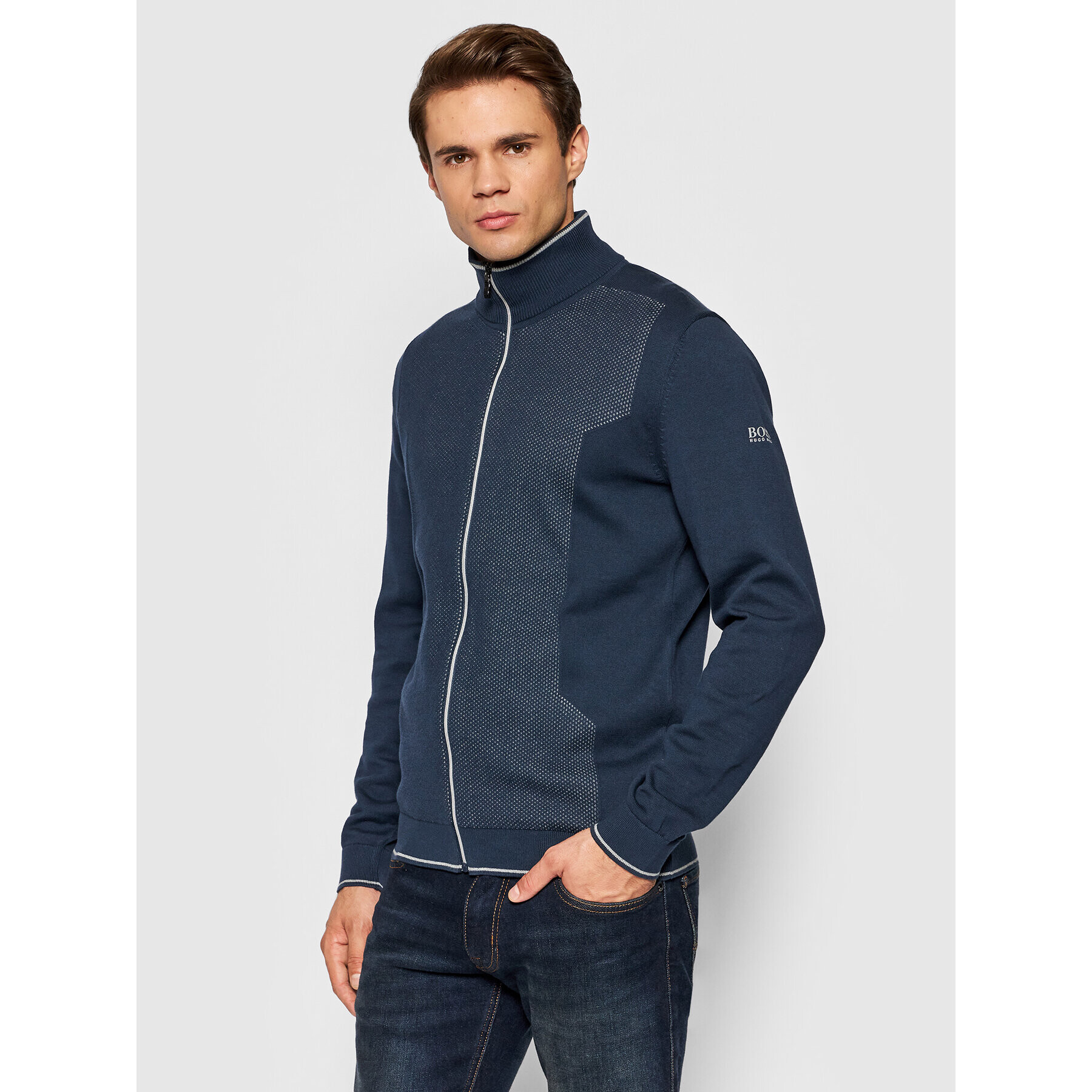 Boss Кардиган Zorico 50452320 Син Regular Fit - Pepit.bg