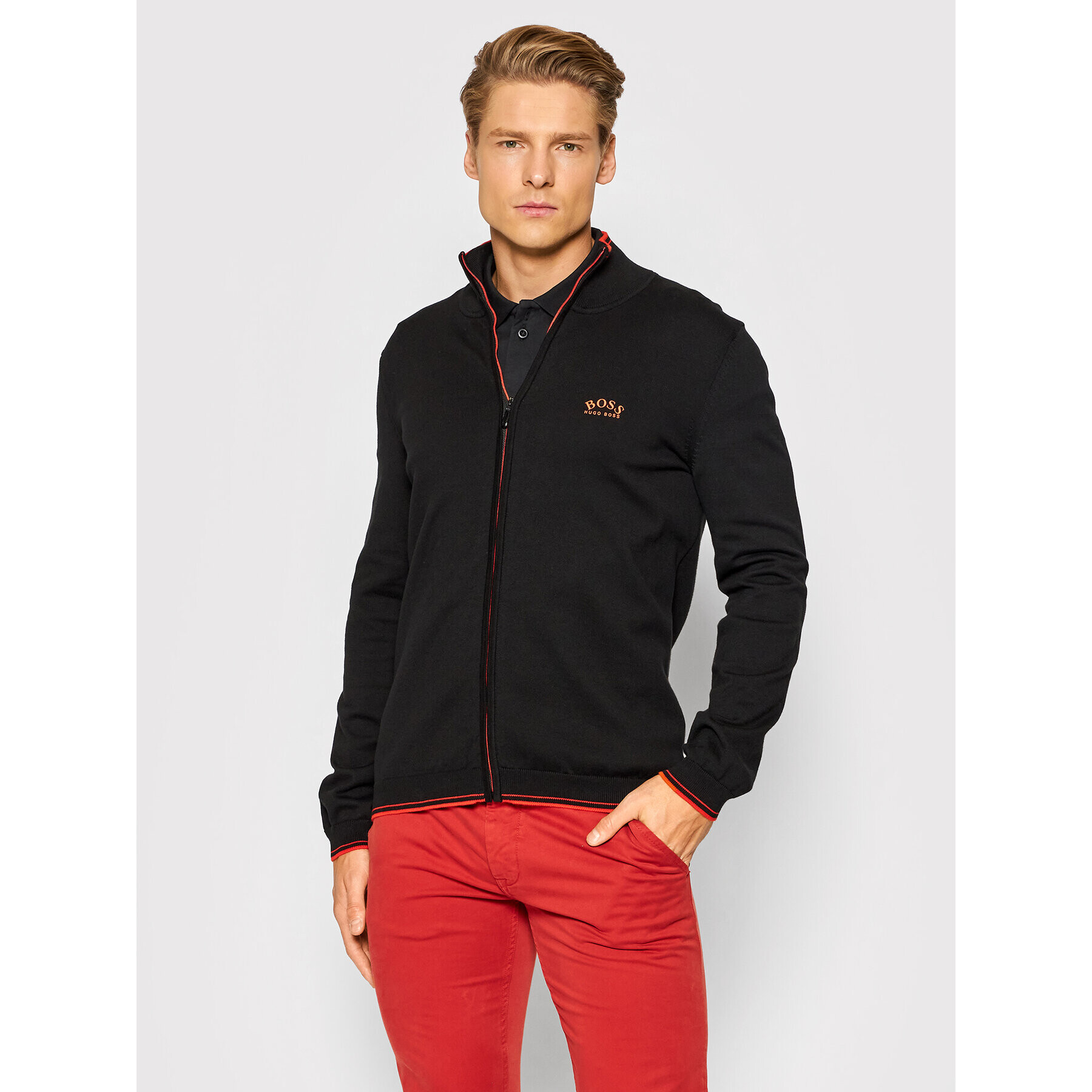 Boss Кардиган Zotom 50456123 Черен Regular Fit - Pepit.bg