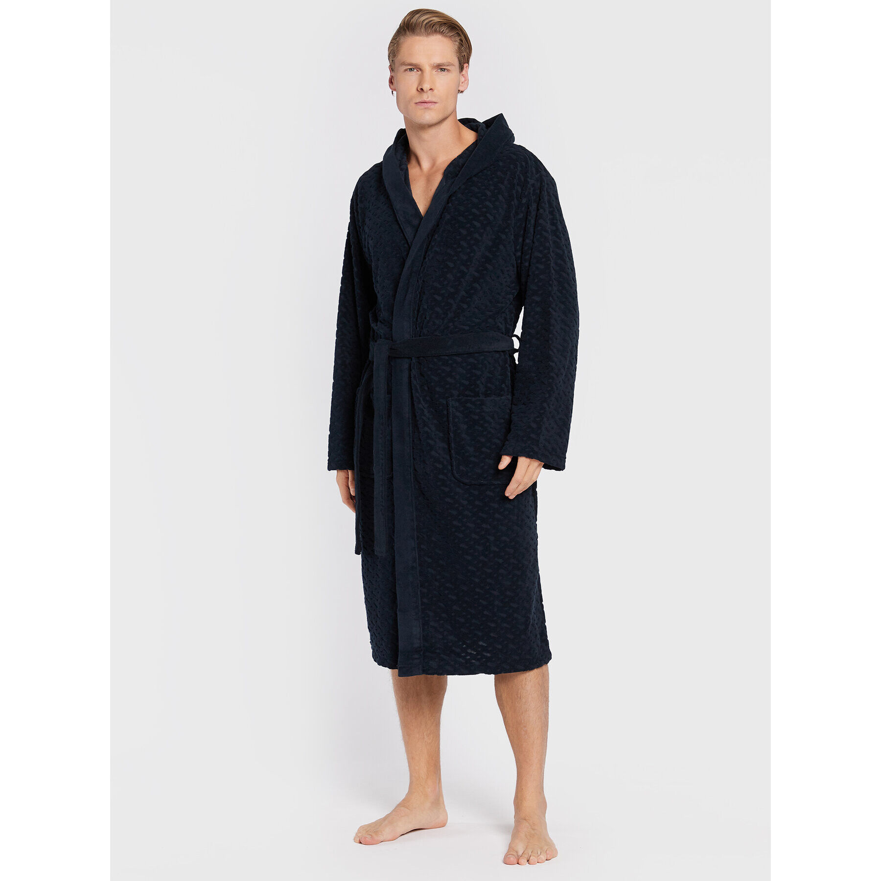 Boss Халат Fashion Robe 50479411 Тъмносин - Pepit.bg