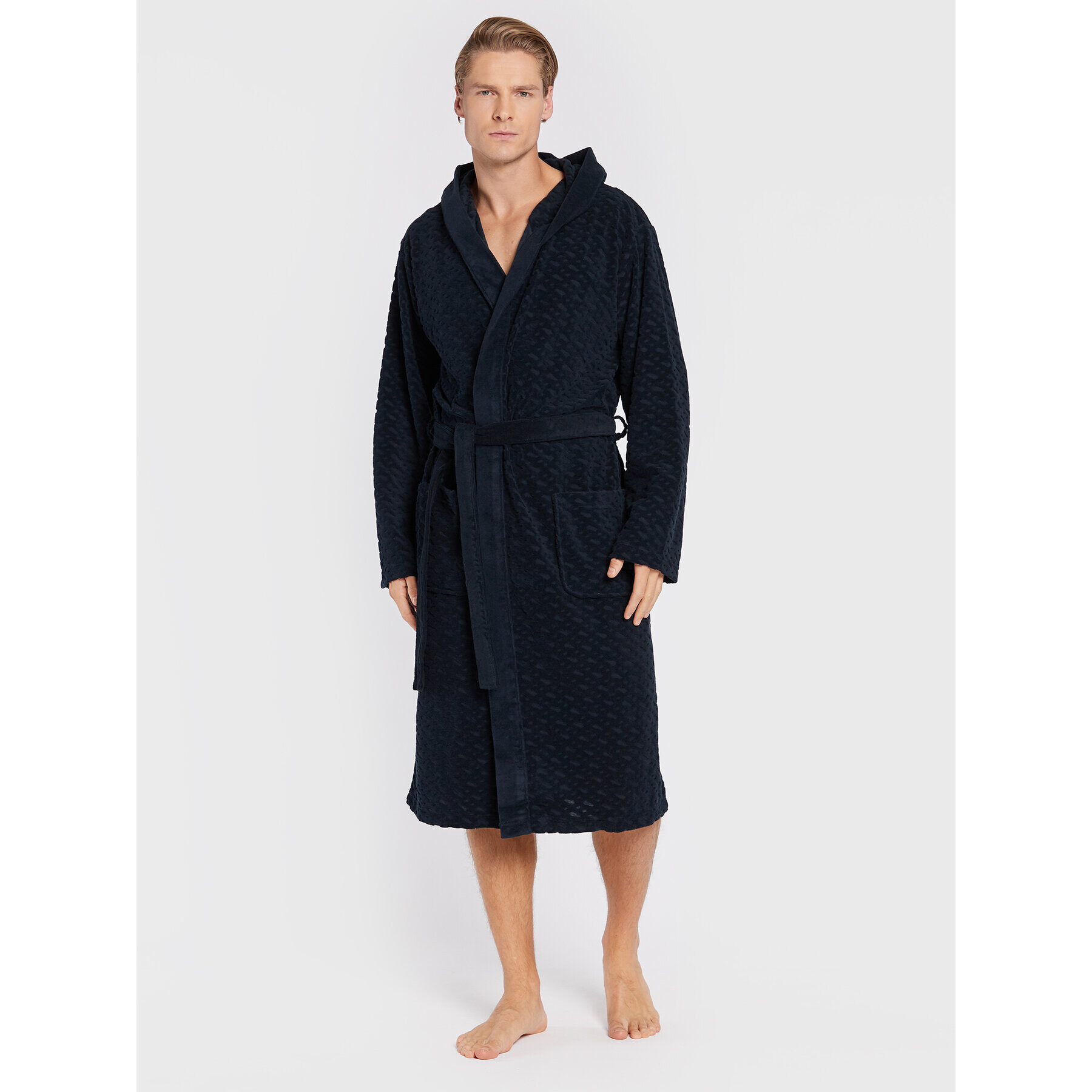 Boss Халат Fashion Robe 50479411 Тъмносин - Pepit.bg