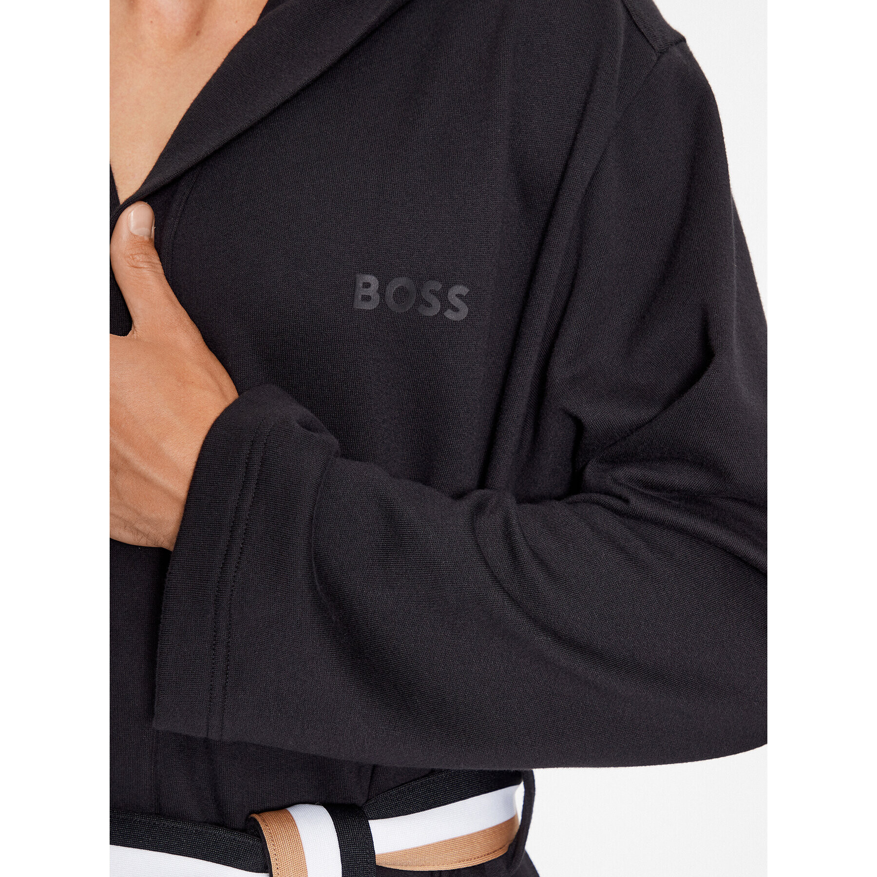 Boss Халат Iconic F. Terry Robe 50503142 Черен - Pepit.bg