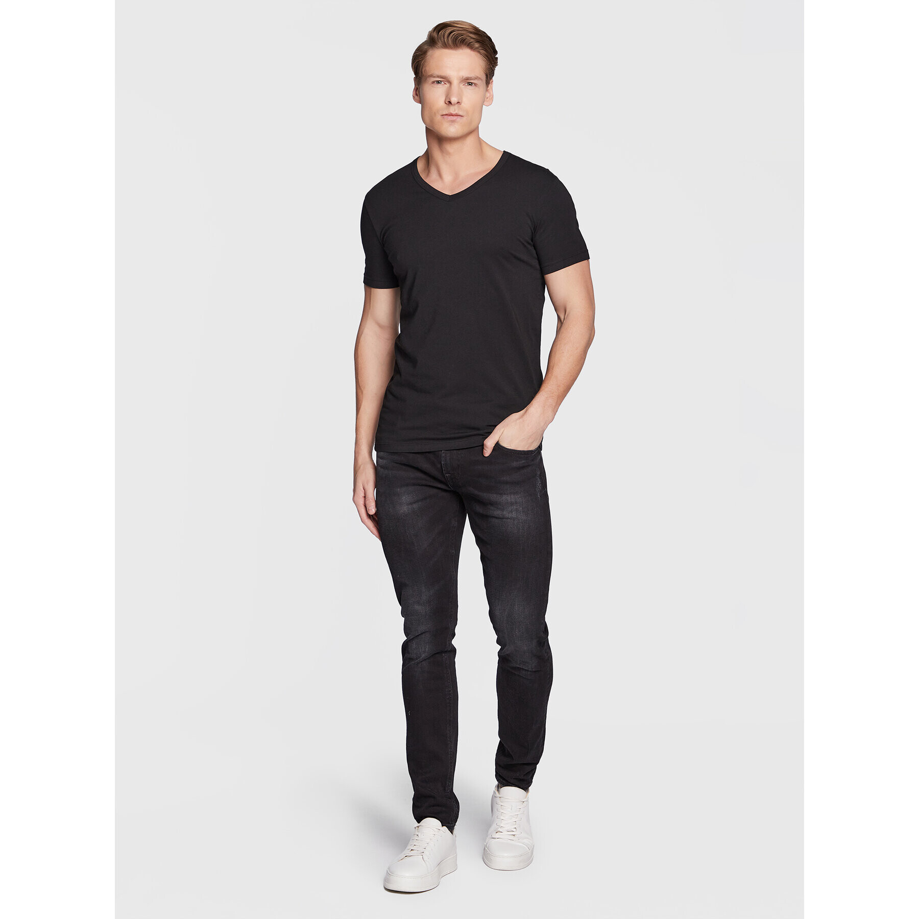 Boss Комплект 2 тишъртки Modern 50475292 Черен Slim Fit - Pepit.bg