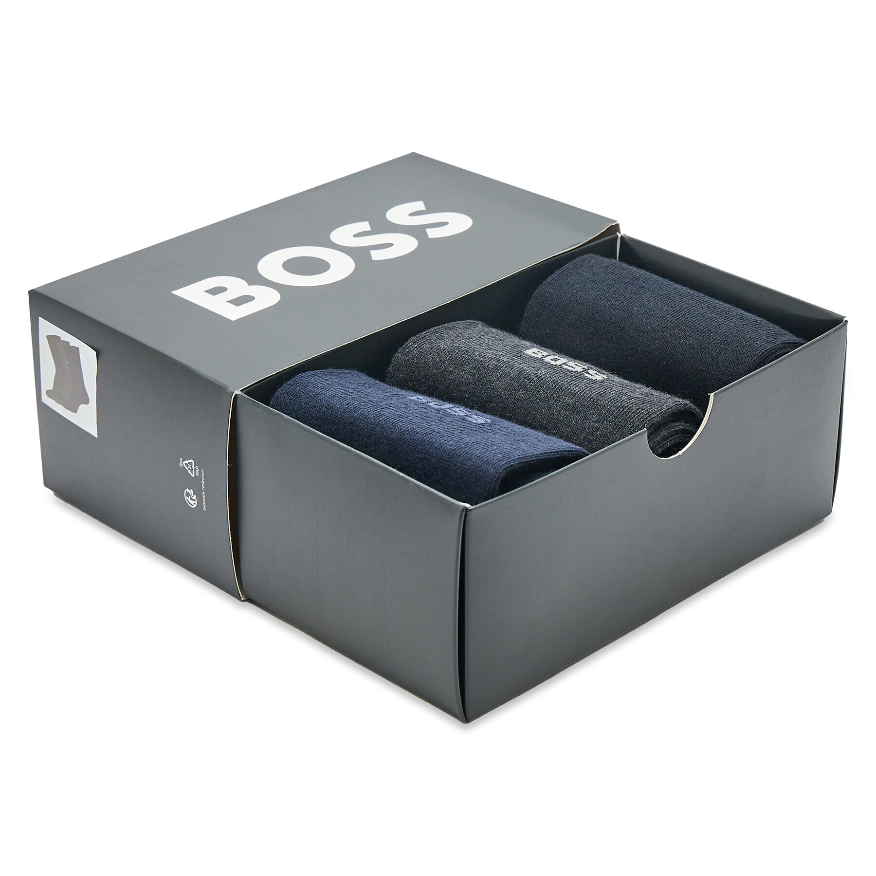Boss Комплект 3 чифта дълги чорапи мъжки 50484005 Цветен - Pepit.bg