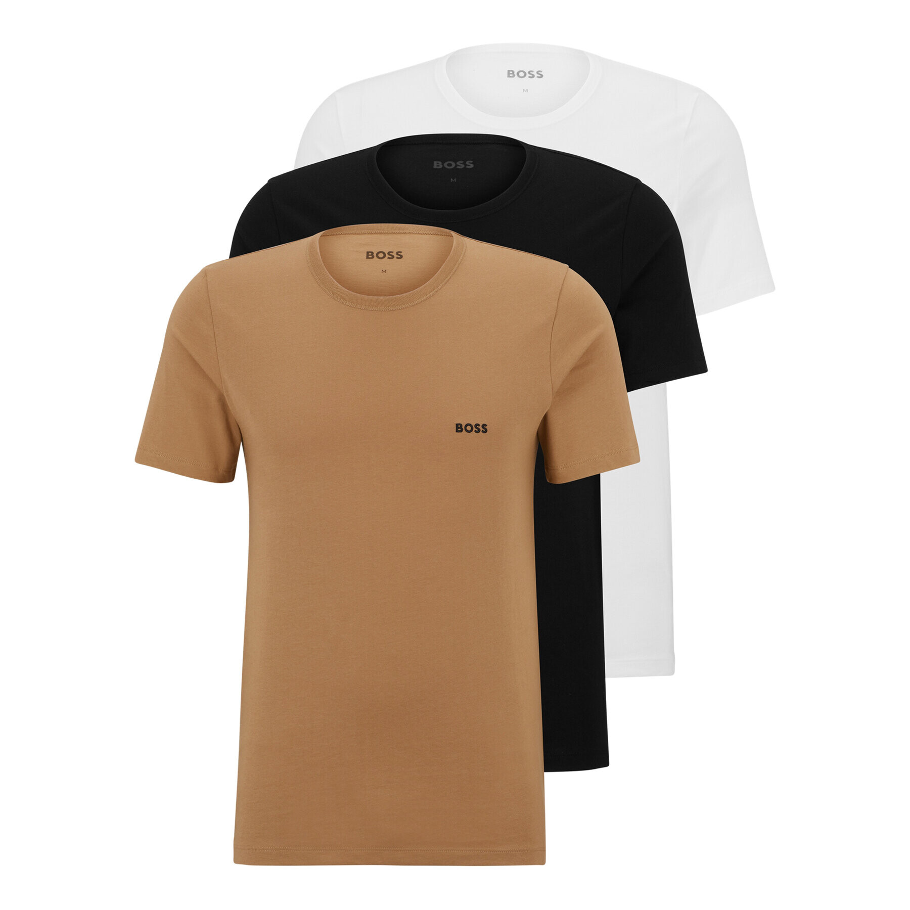 Boss Комплект 3 тишърти 50475286 Бежов Regular Fit - Pepit.bg