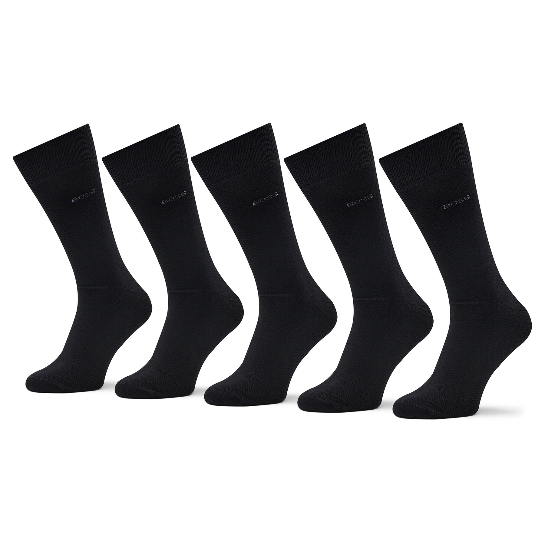 Boss Комплект 5 чифта дълги чорапи унисекс 5P Rs Uni Color Cc 50478221 Черен - Pepit.bg