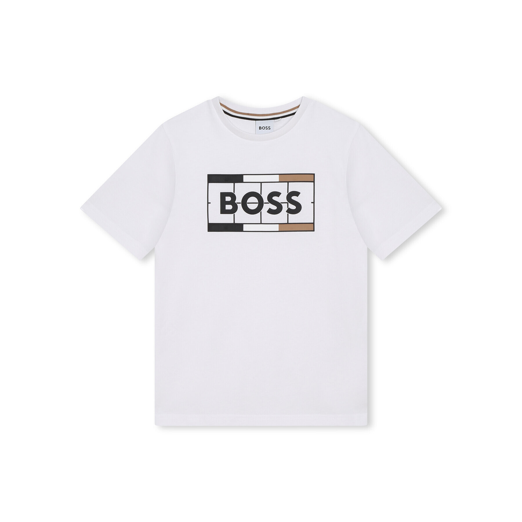 Boss Комплект тишърт и спортни шорти J28111 D Бял Regular Fit - Pepit.bg