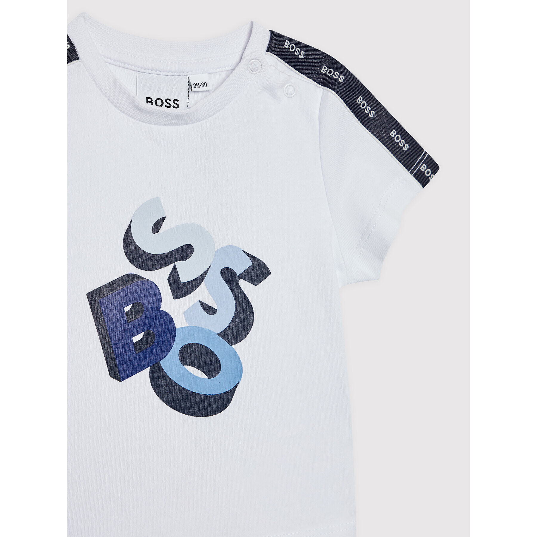 Boss Комплект тишърт и спортни шорти J98353 Бял Regular Fit - Pepit.bg