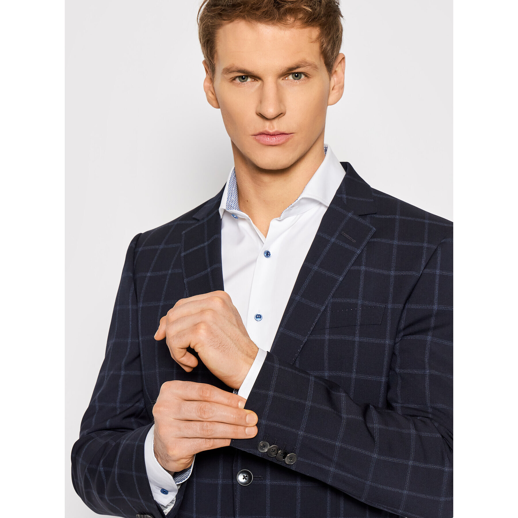 Boss Костюм Huge-214 5046487 Тъмносин Slim Fit - Pepit.bg