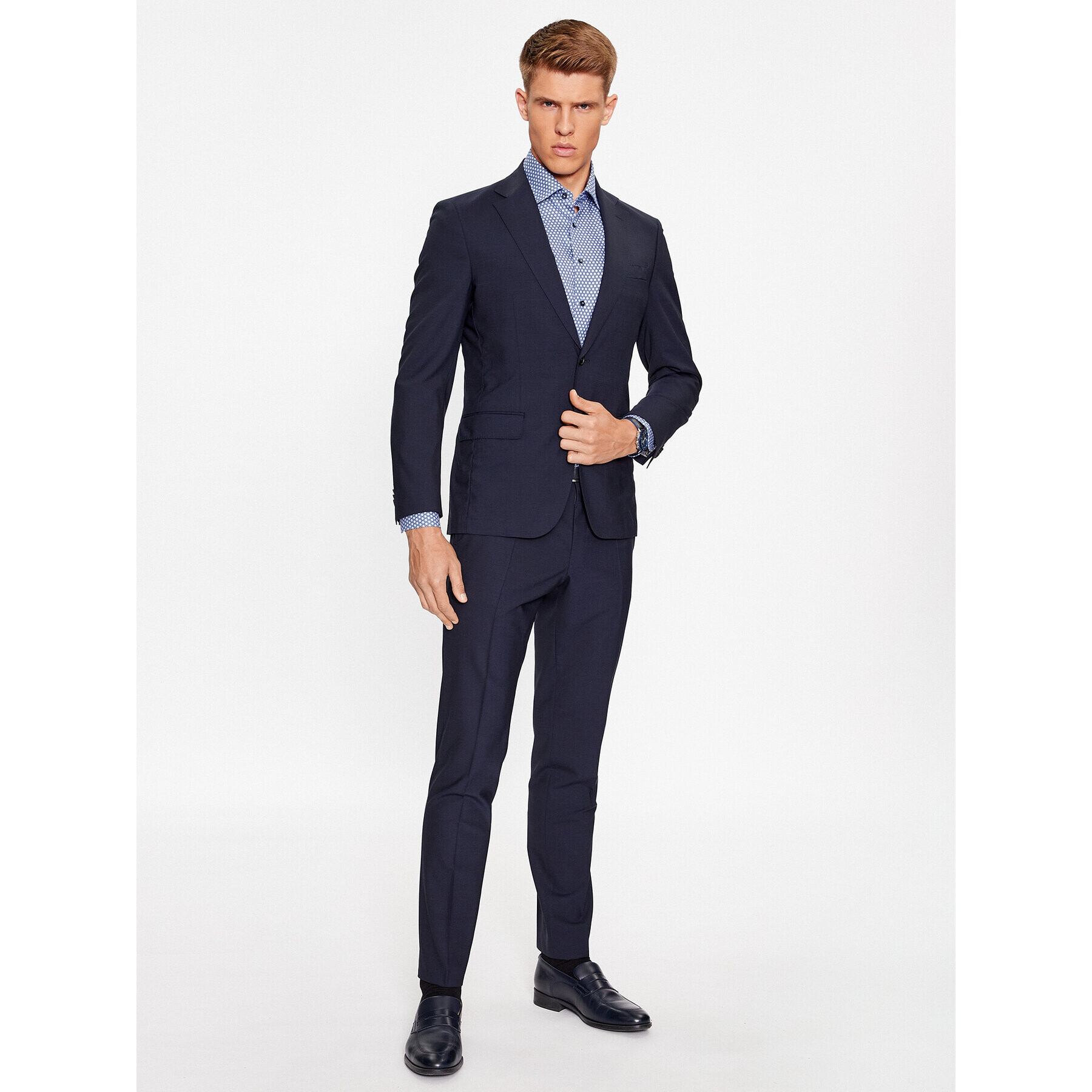 Boss Костюм P-Huge-233 50502500 Тъмносин Slim Fit - Pepit.bg