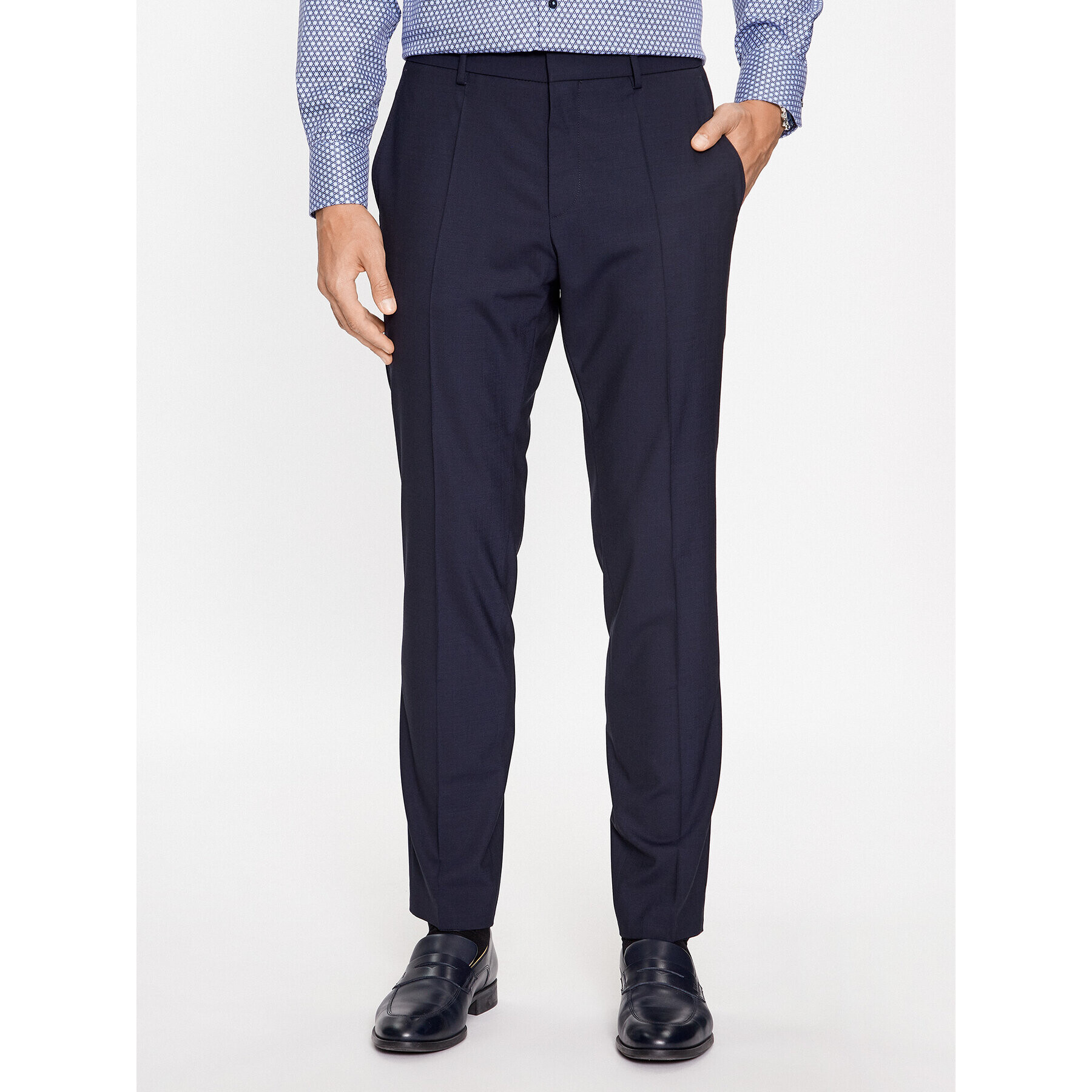 Boss Костюм P-Huge-233 50502500 Тъмносин Slim Fit - Pepit.bg