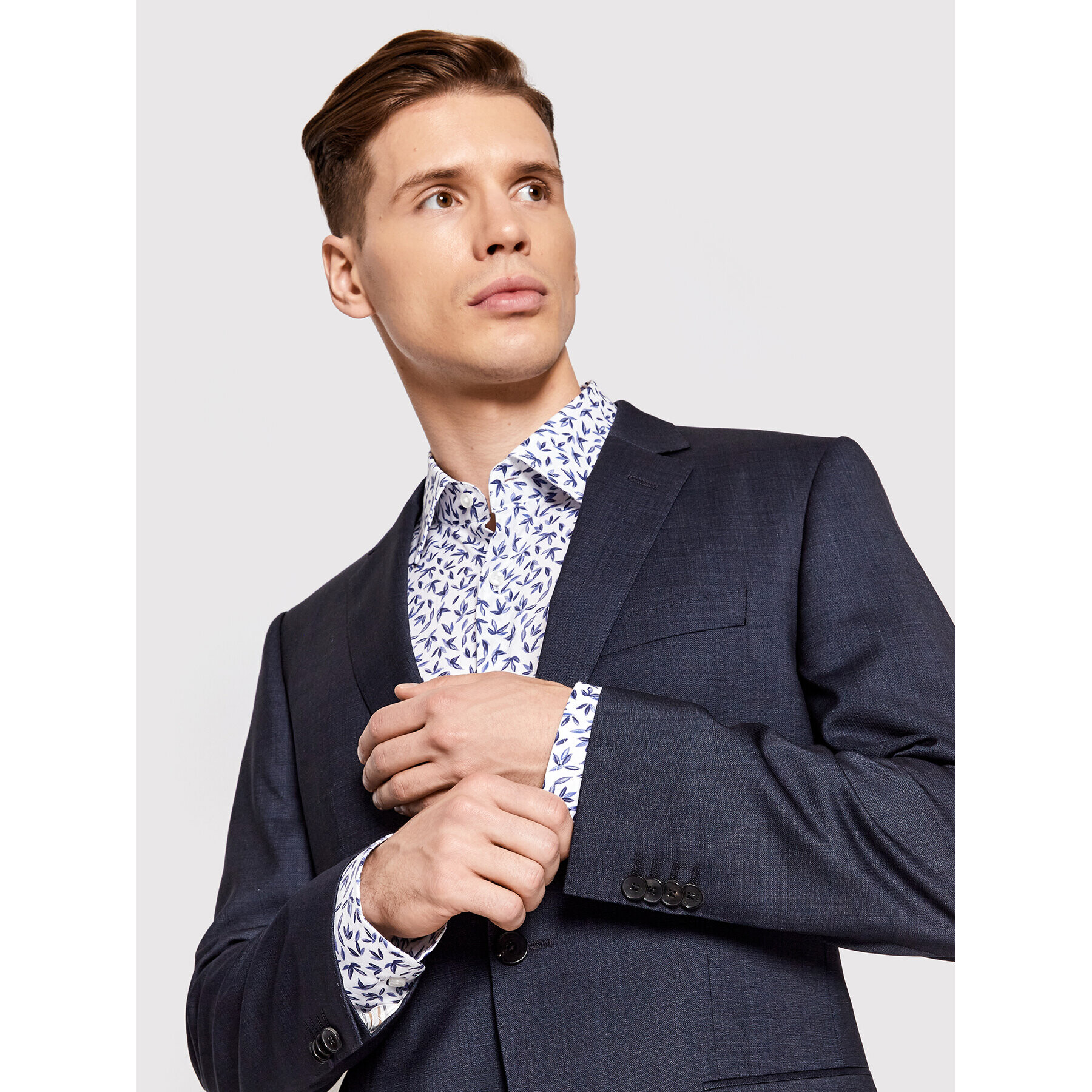 Boss Костюм Huge 50473620 Тъмносин Slim Fit - Pepit.bg