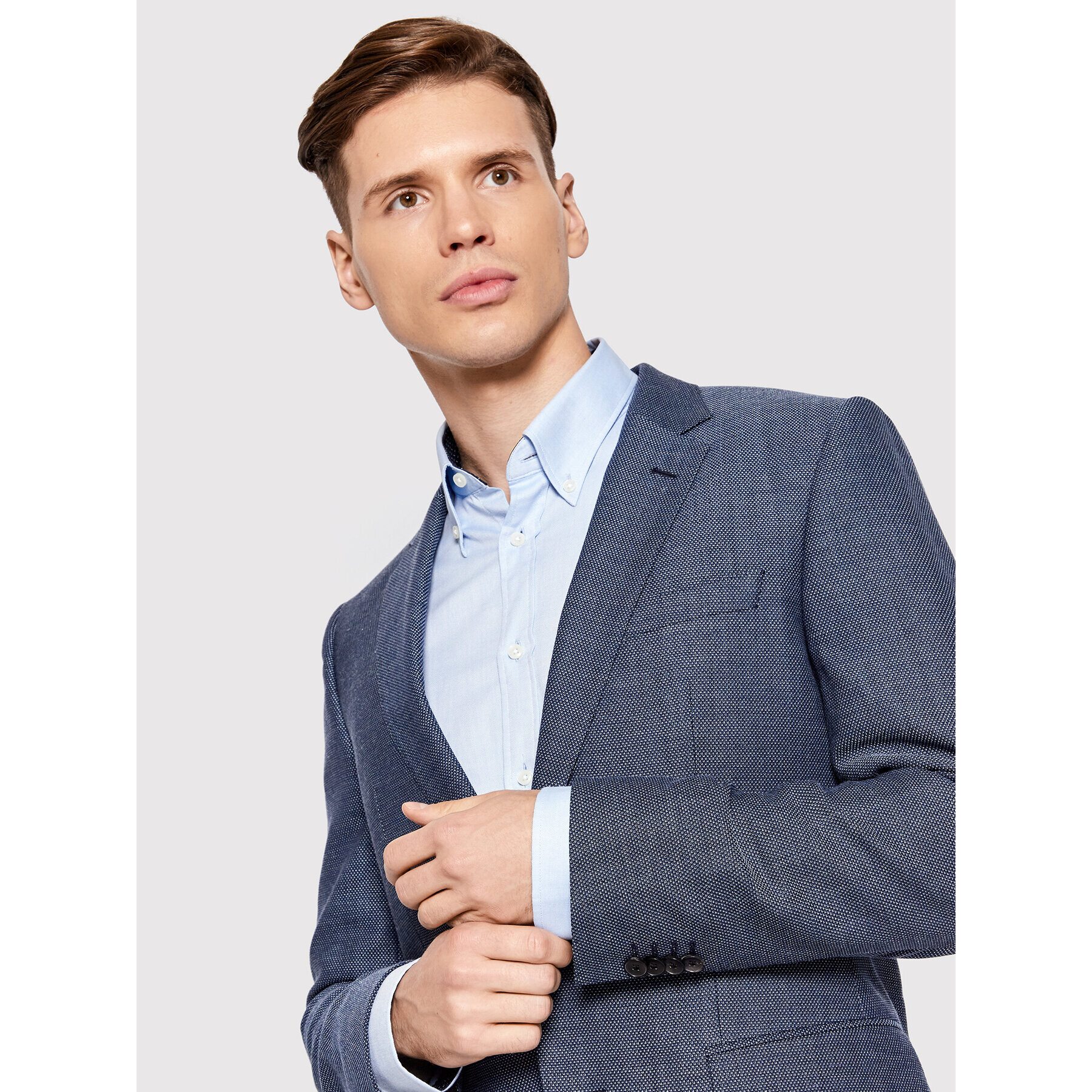 Boss Костюм Huge 50473623 Тъмносин Slim Fit - Pepit.bg