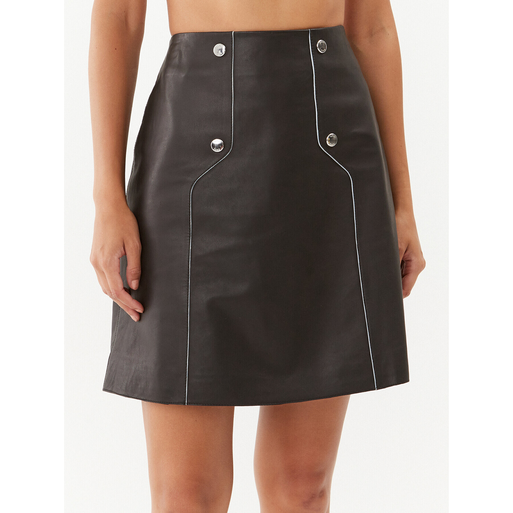 Boss Кожена пола Seminta 50495166 Черен Regular Fit - Pepit.bg
