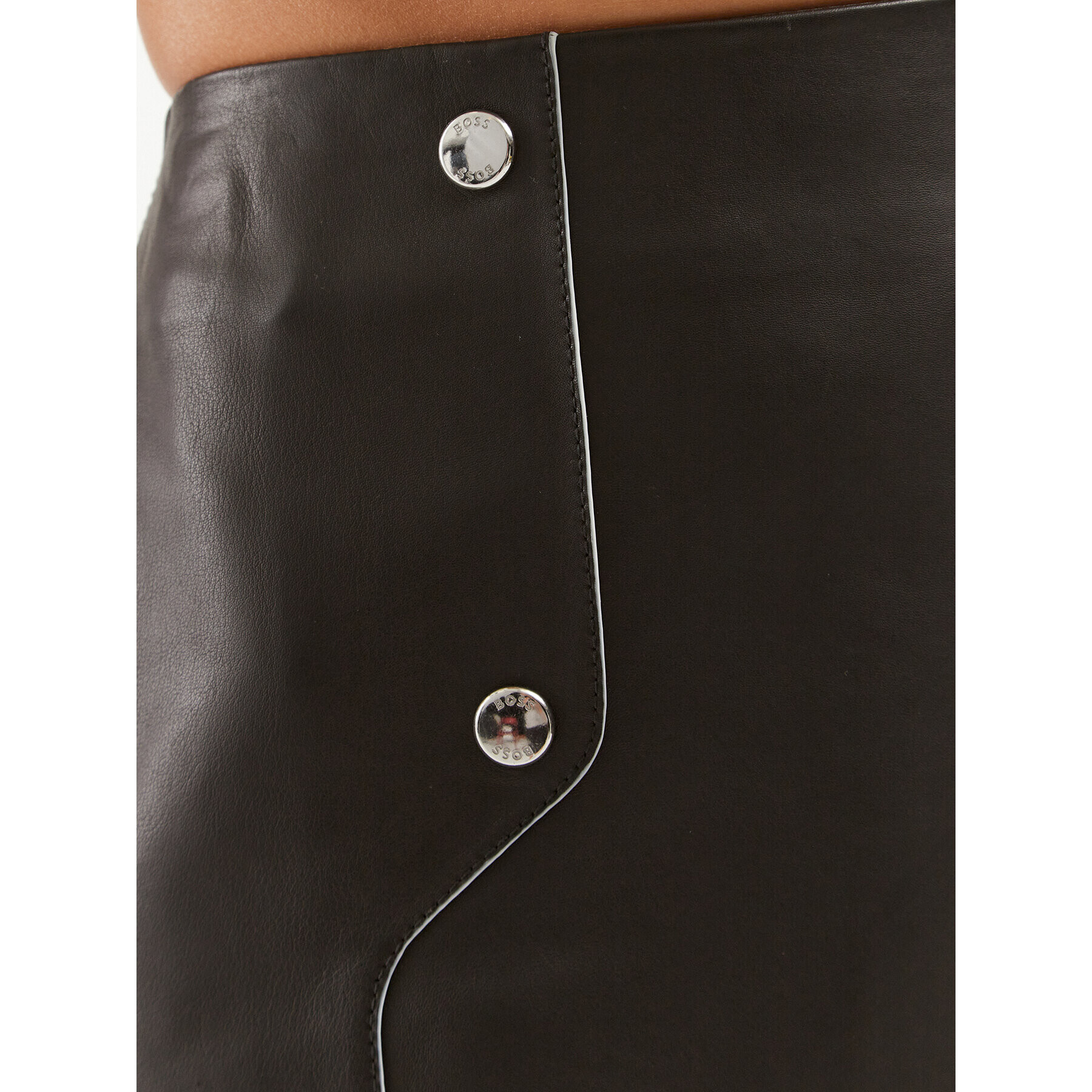 Boss Кожена пола Seminta 50495166 Черен Regular Fit - Pepit.bg