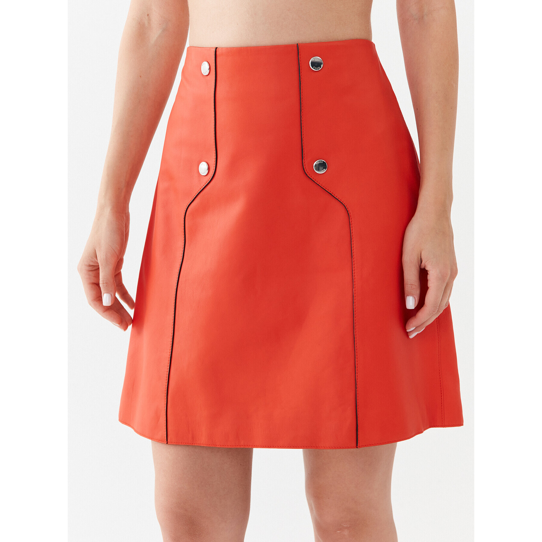 Boss Кожена пола Seminta 50495166 Оранжев Regular Fit - Pepit.bg