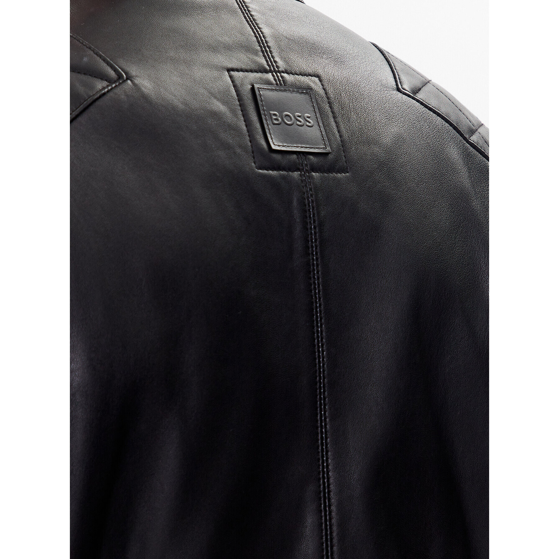 Boss Кожено яке 50485083 Черен Slim Fit - Pepit.bg