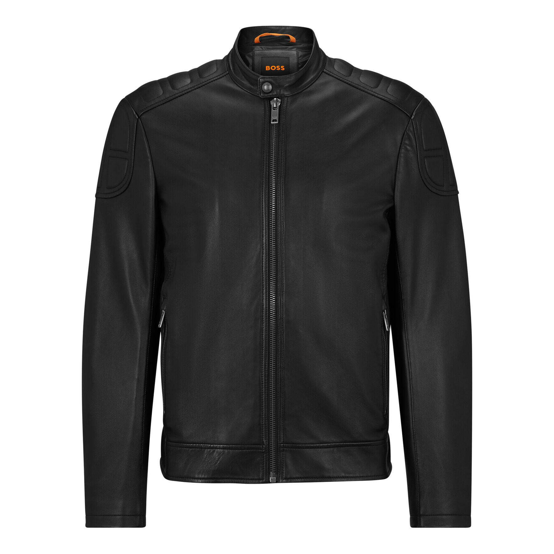 Boss Кожено яке 50505031 Черен Slim Fit - Pepit.bg