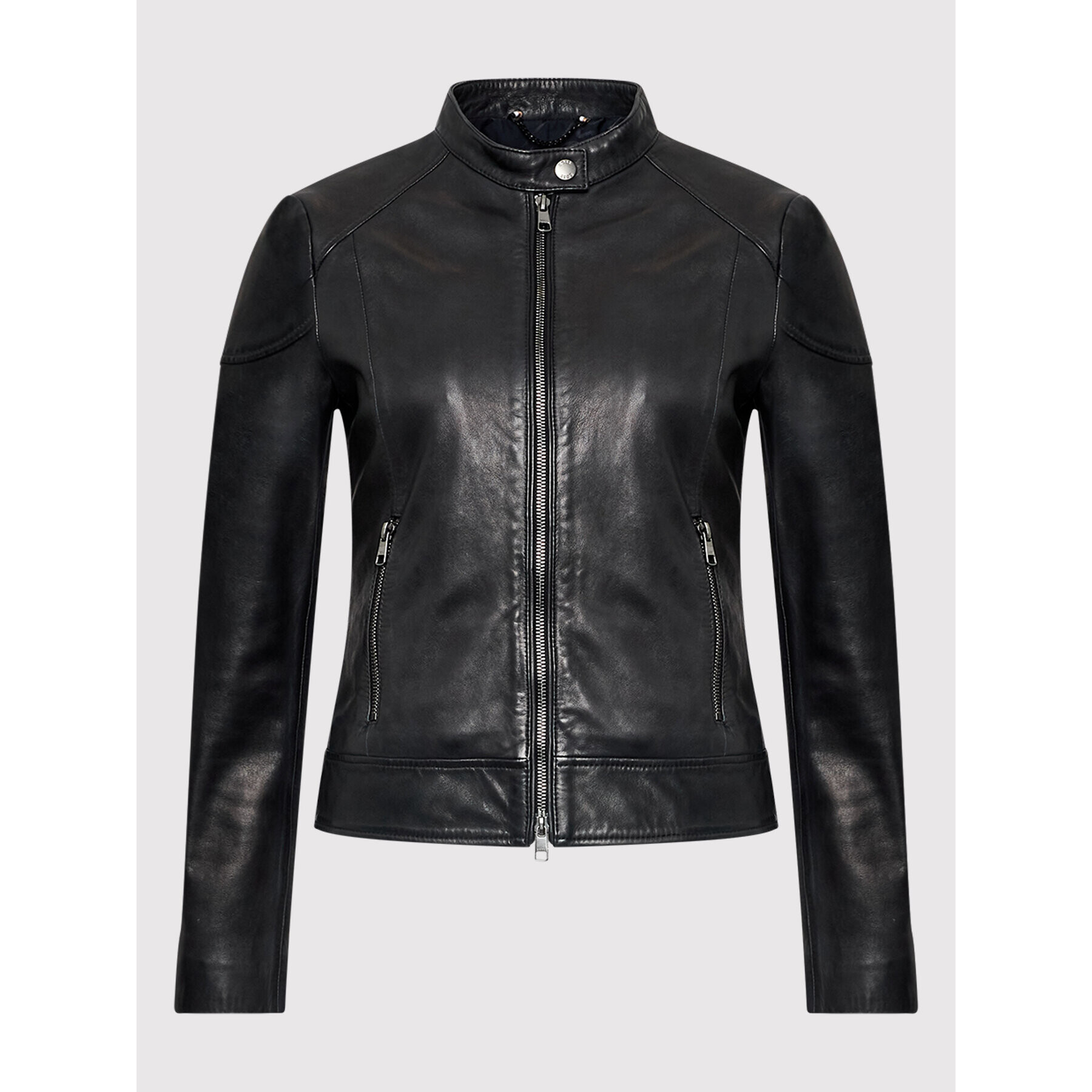 Boss Кожено яке C_Saflima1 50472482 Черен Regular Fit - Pepit.bg