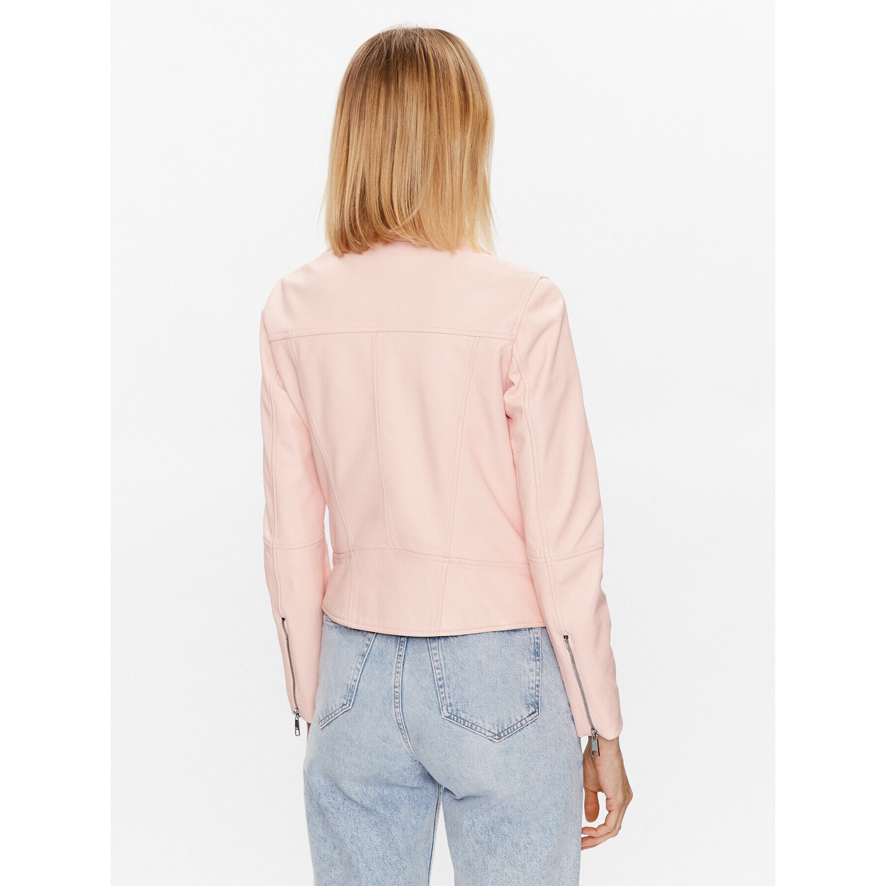 Boss Кожено яке C_Saleli3 50487600 Розов Slim Fit - Pepit.bg
