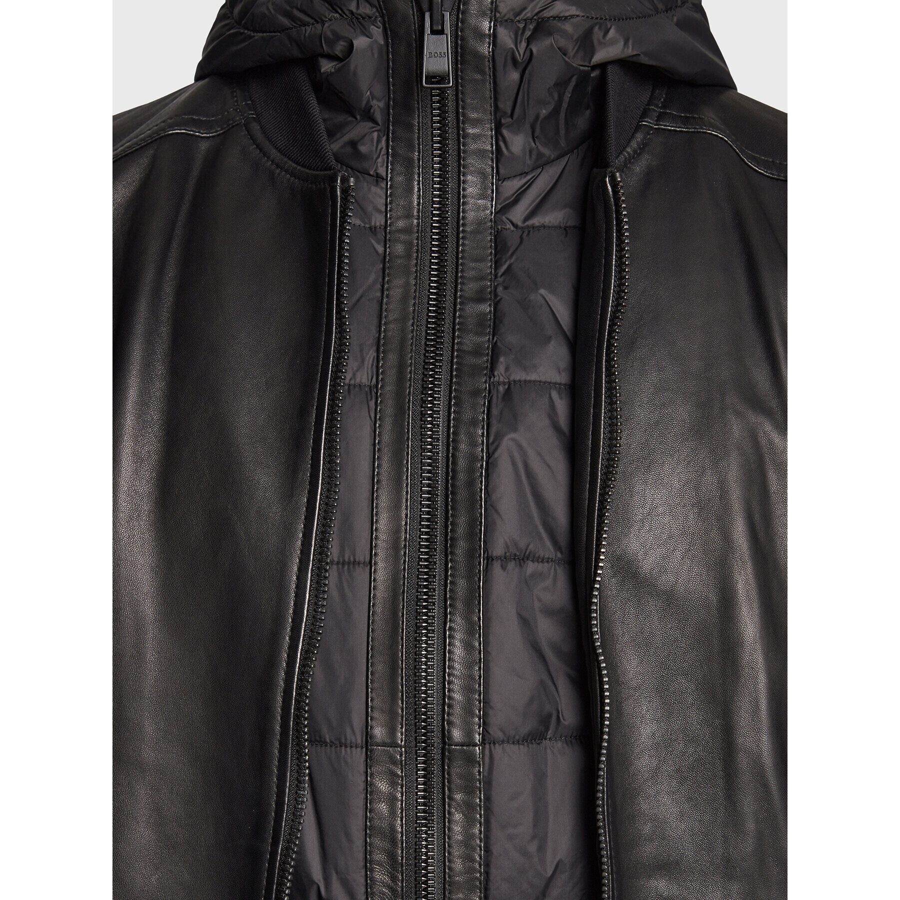 Boss Кожено яке Jagor 50476995 Черен Regular Fit - Pepit.bg